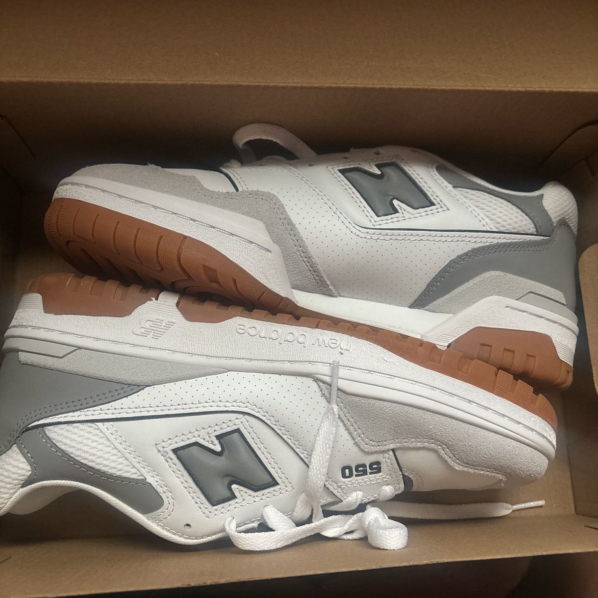 New Balance New balence 550 white and grey Size US 8.5 / EU 41-42 - 1 Thumbnail