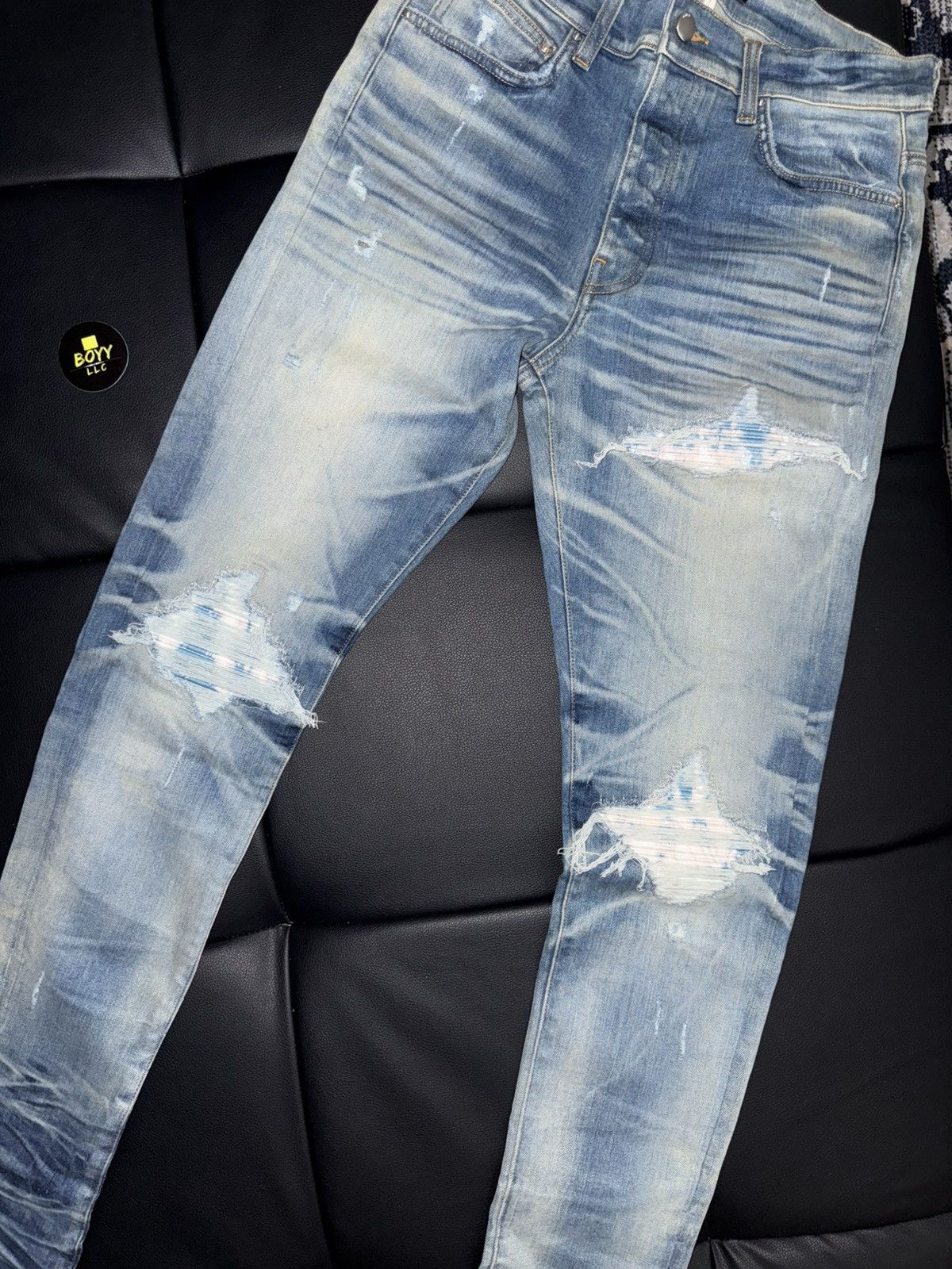 Amiri Amiri mx1 patch jeans Size US 32 / EU 48 - 2 Thumbnail
