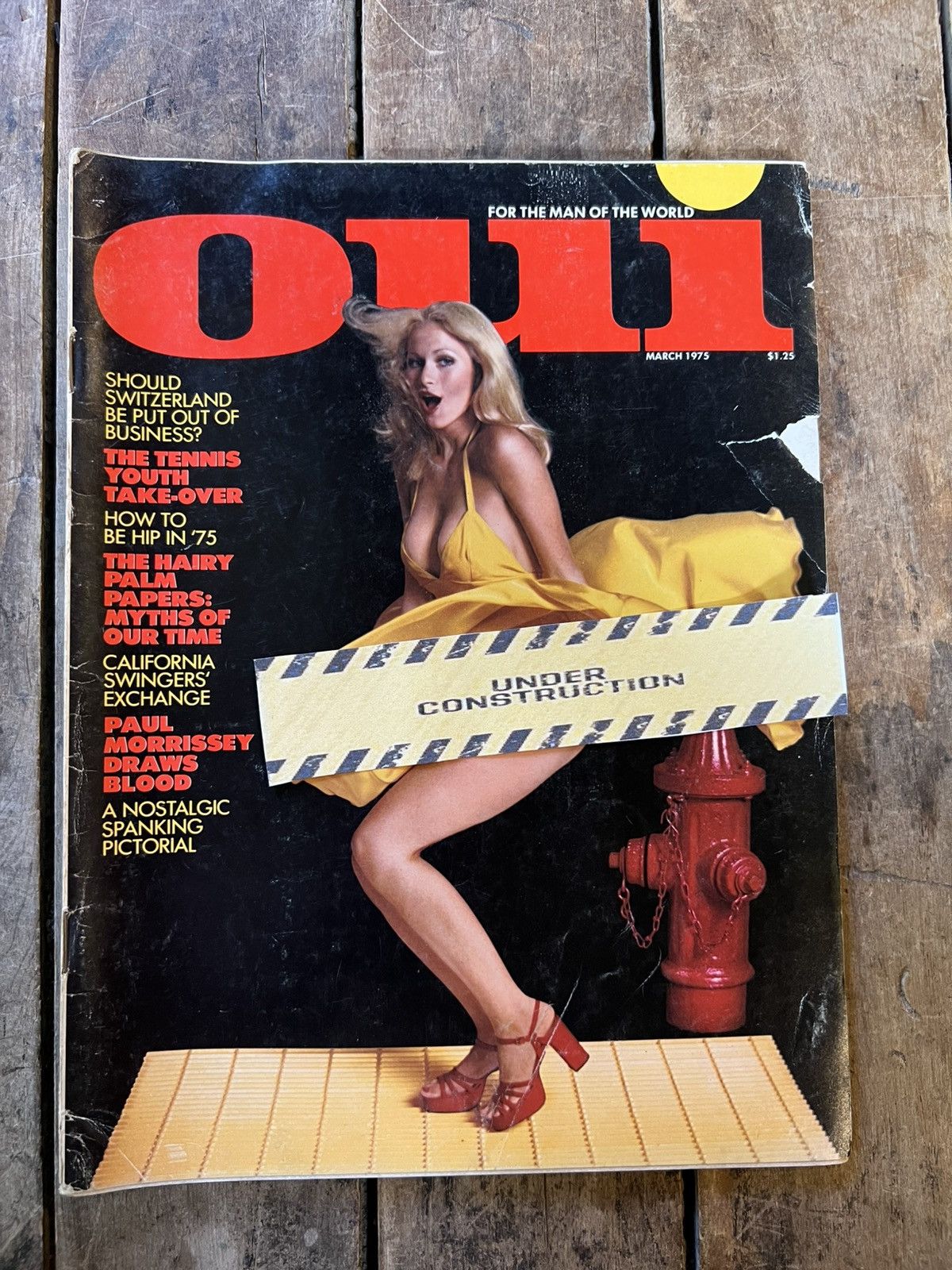 Vintage OUI Magazine “ For The Man of The World ” - March 1975 Issue Size ONE SIZE - 1 Thumbnail