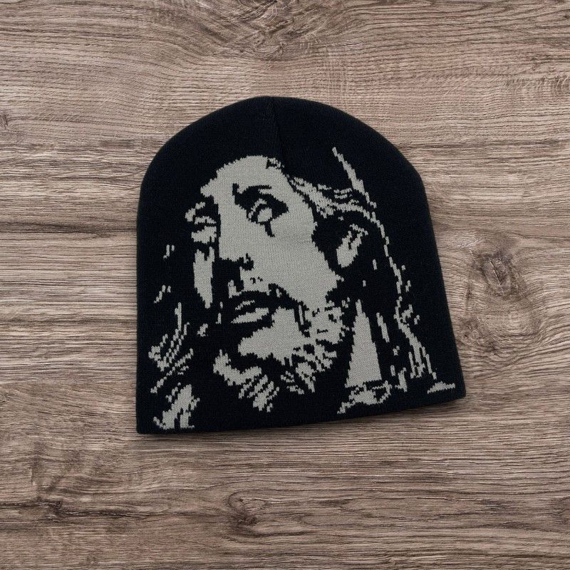 Other Black gray Opium Avantgarde Knit Hat jesus ALT Size ONE SIZE - 1 Preview