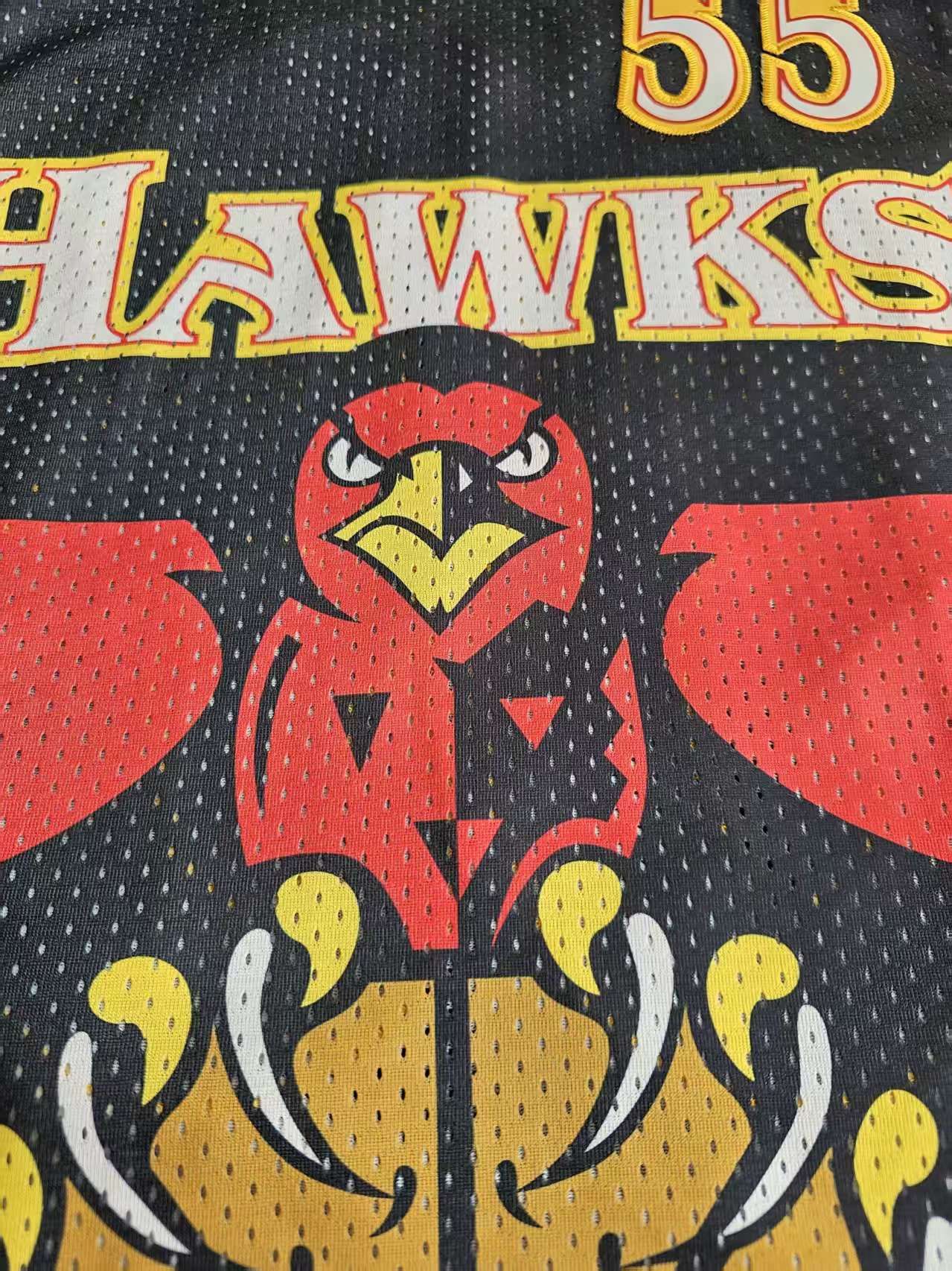 NBA Atlanta Hawks #55 Dikembe Mutombo Jersey Red Size US M / EU 48-50 / 2 - 4 Thumbnail