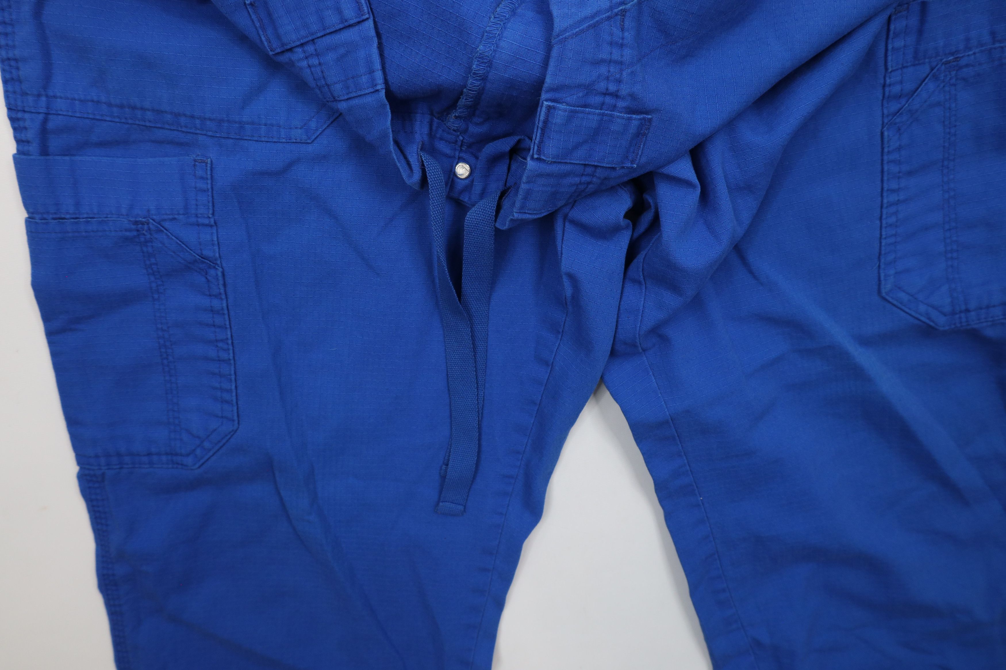 Carhartt × Vintage Vintage Y2K Carhartt Wide Leg Cargo Pants Blue Cotton Size US 34 / EU 50 - 7 Thumbnail
