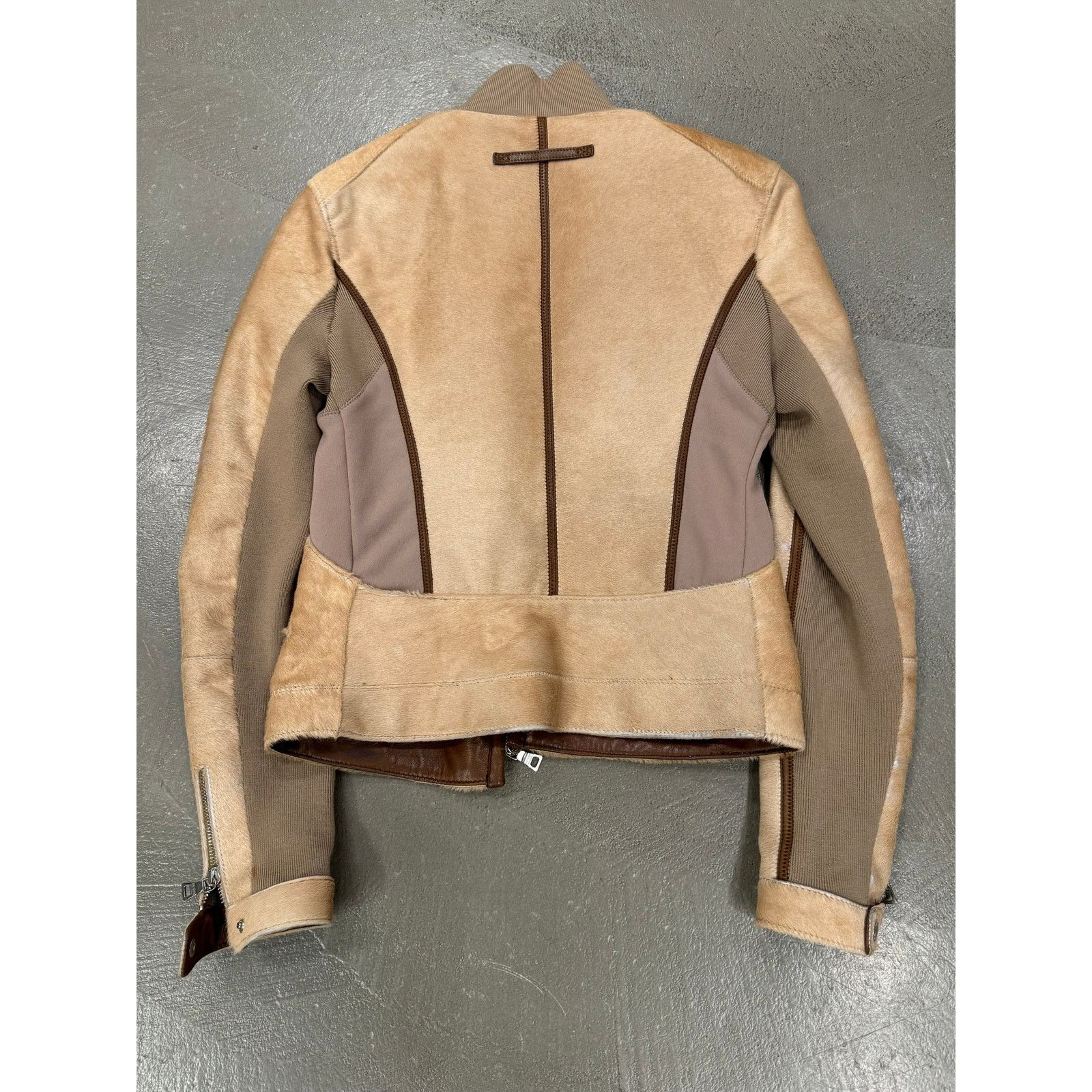 Prada 2000s Prada pony hair hybrid leather biker jacket Size S / US 4 / IT 40 - 9 Thumbnail