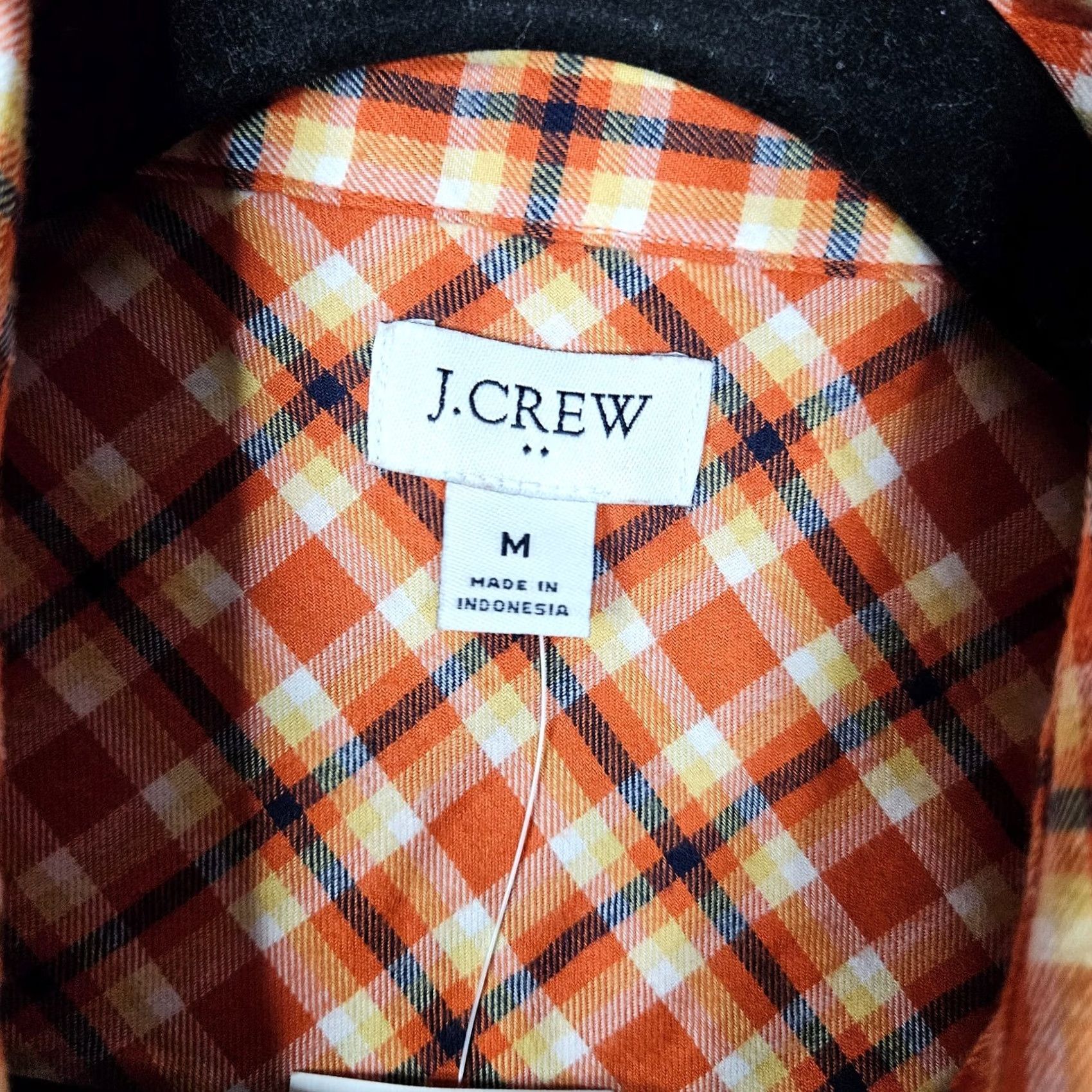 J.Crew J.CREW Plaid Flannel Shirt Multi Color Size M Women Front Collared Long Sleeve Casual Basic Blouse Size M / US 6-8 / IT 42-44 - 8 Thumbnail