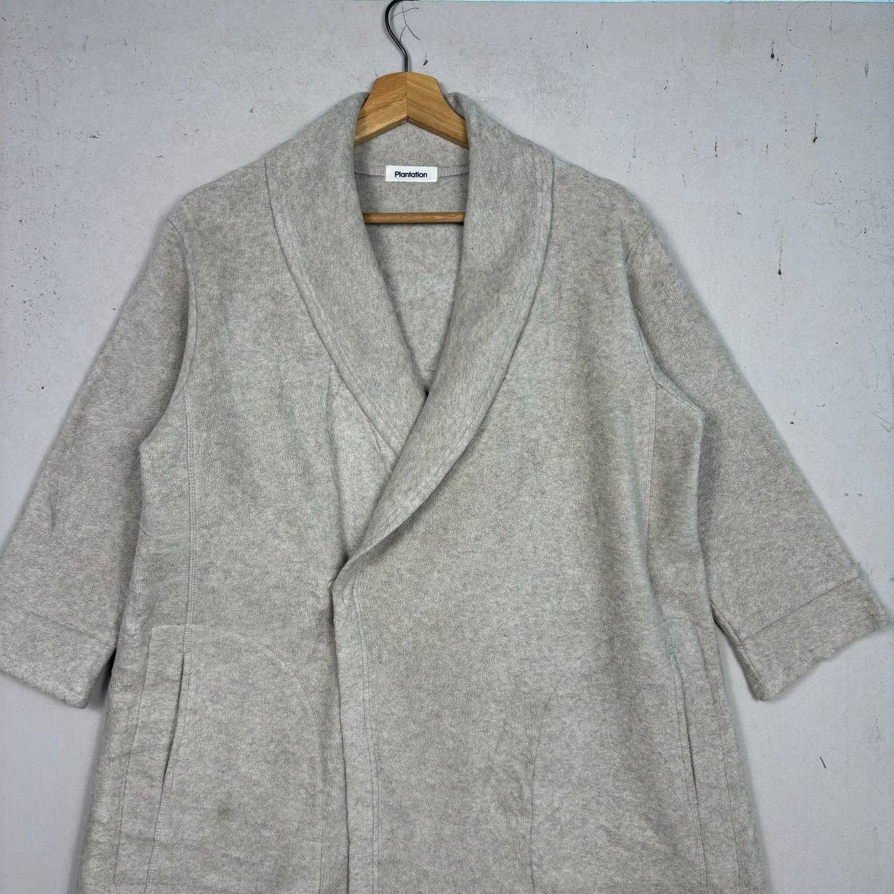 Issey Miyake Issey Miyake Plantation Fleece Jacket Shawl Collar Gray Size US M / EU 48-50 / 2 - 5 Thumbnail
