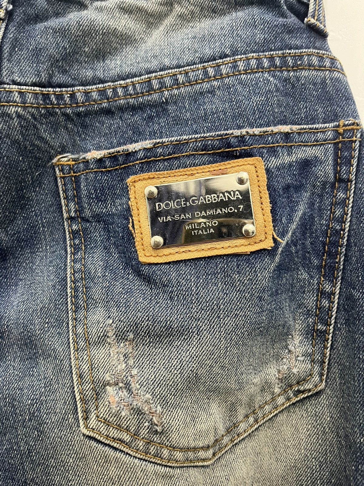 Dolce & Gabbana Dolce and Gabbana Distressed Denim Y2K Style Size US 32 / EU 48 - 7 Thumbnail