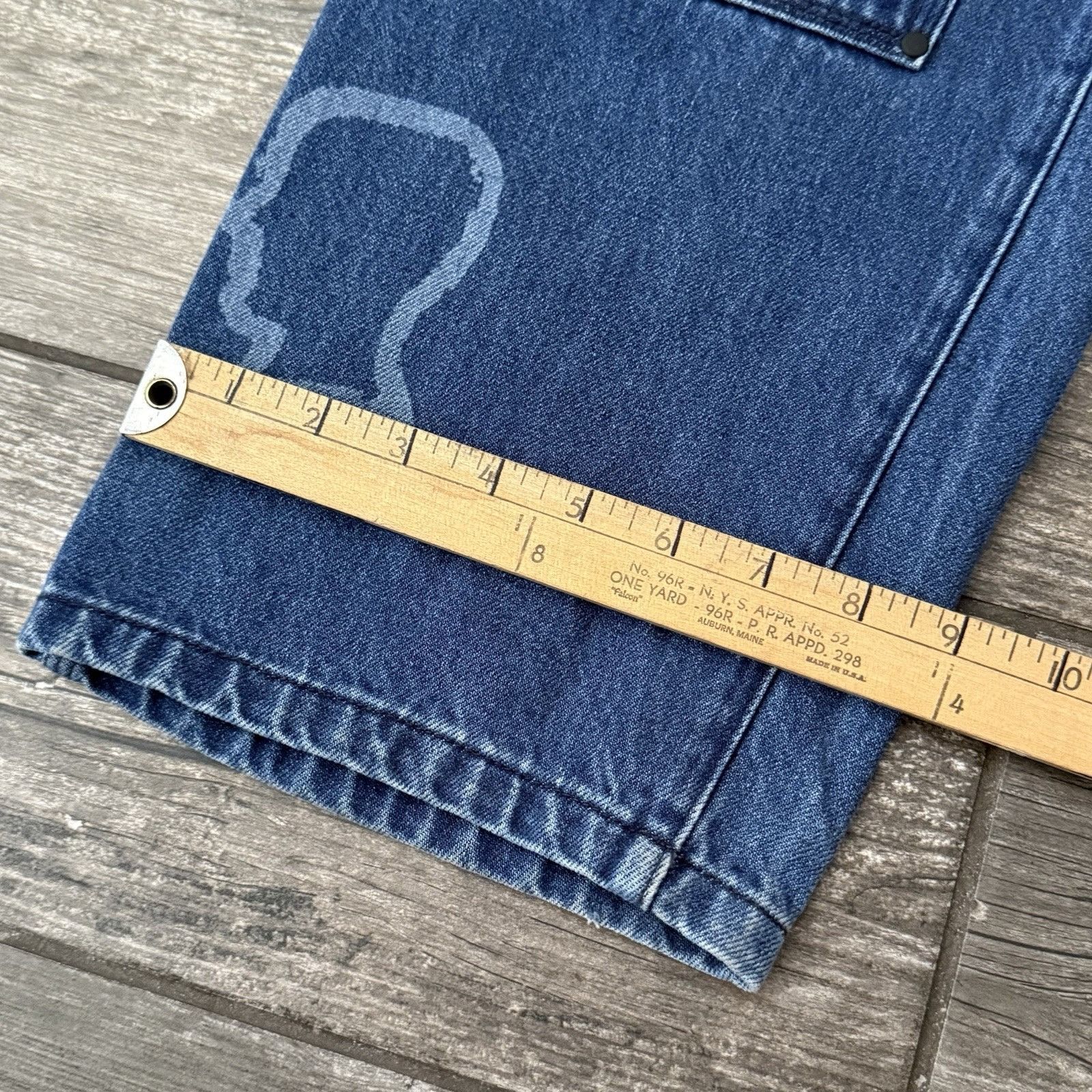 Brain Dead BRAIN DEAD HEAD PRINT AOP DOUBLE KNEE DENIM CARPENTER PANTS Size US 28 / EU 44 - 5 Thumbnail