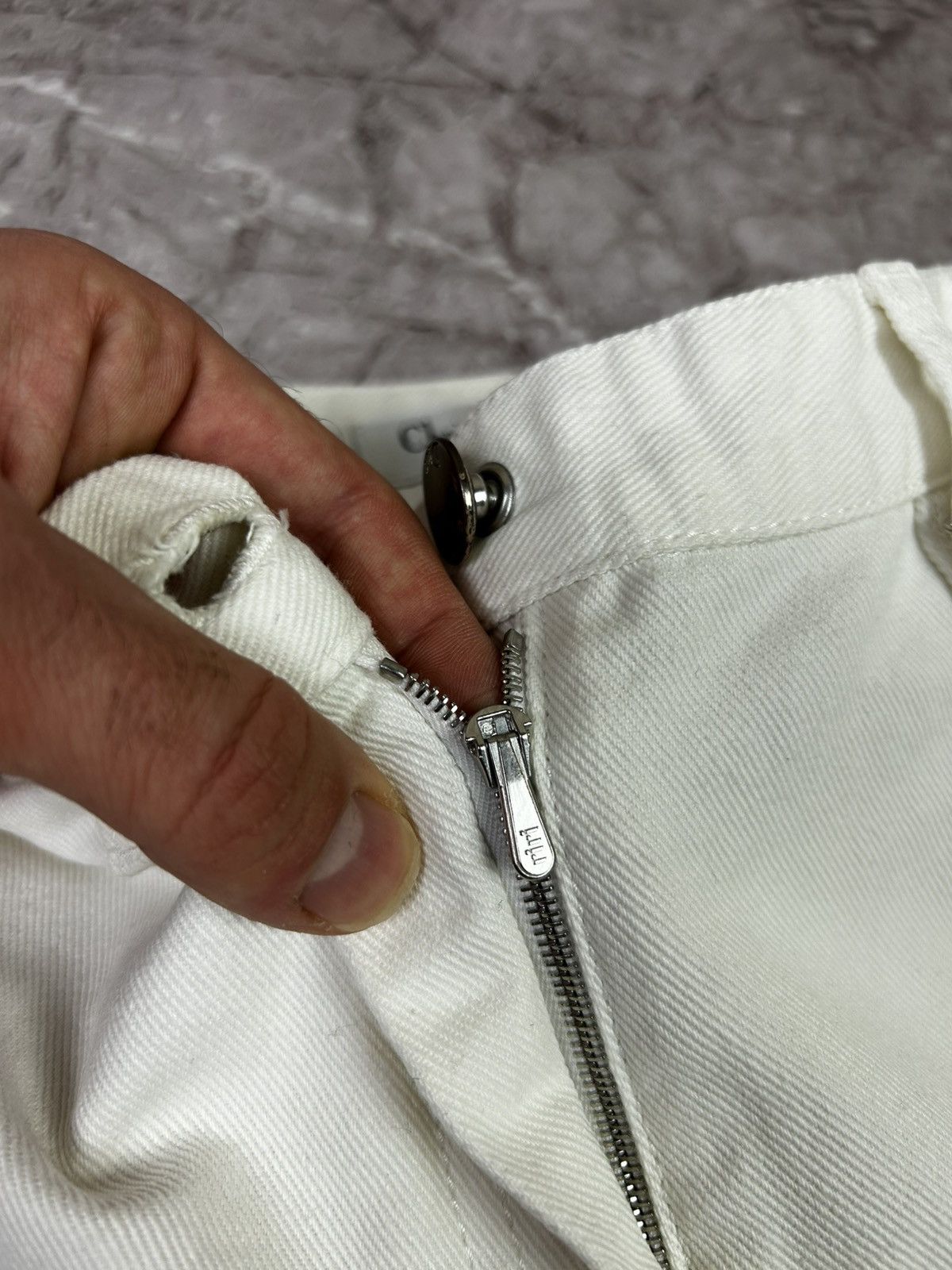 Christian Dior Monsieur × Dior Christian Dior Boutique White Cotton Pants Made In Italy Size 27" / US 4 / IT 40 - 6 Thumbnail
