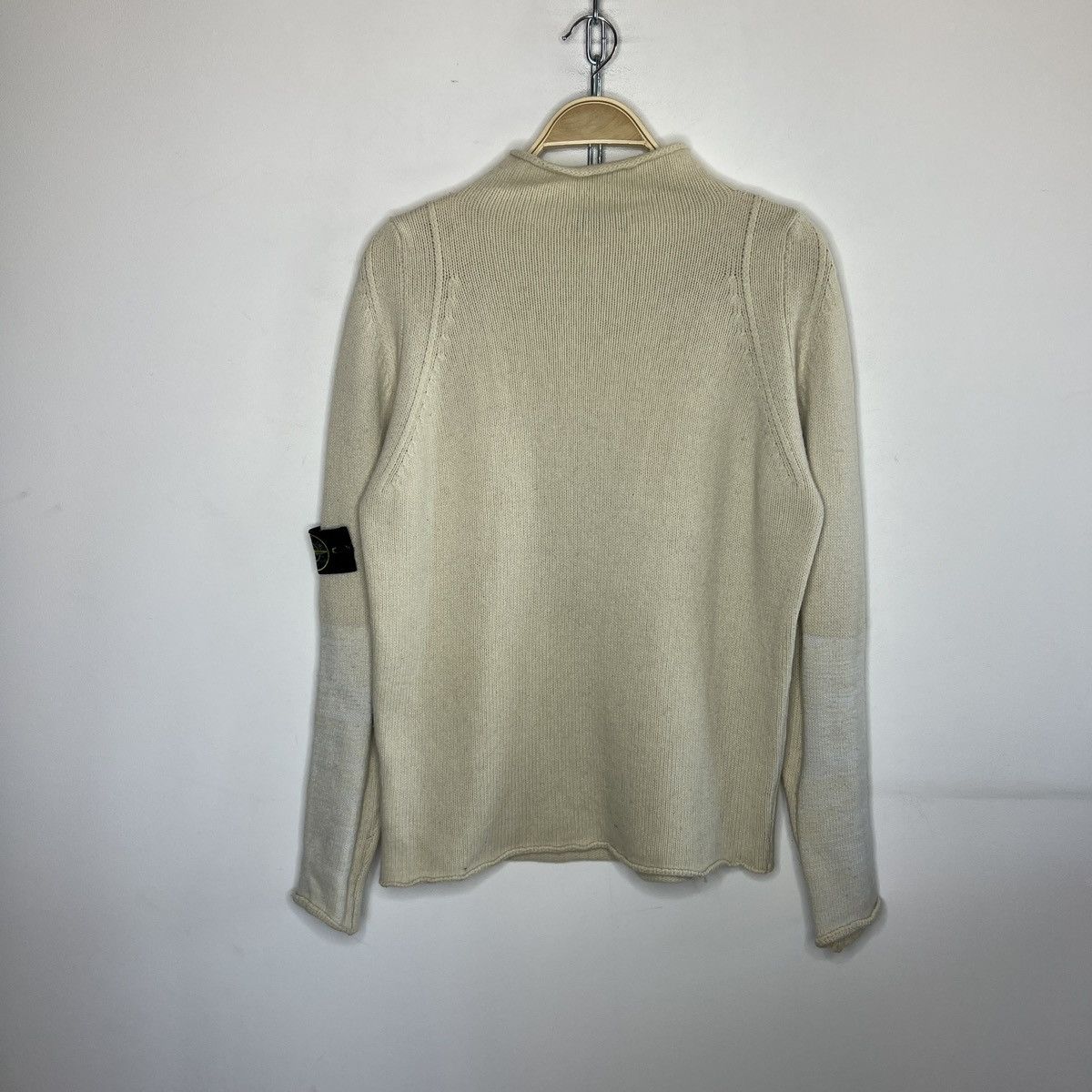 Stone Island Vintage Stone Island Jumper Sweater Knit Wool Beige Badge Size US M / EU 48-50 / 2 - 12 Thumbnail