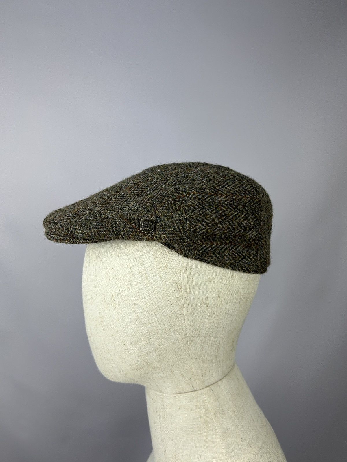 Designer × Harris Tweed Failsworth Stornoway Harris Tweed Flat Cap Wool 58CM 7 1/8 Size ONE SIZE - 3 Thumbnail