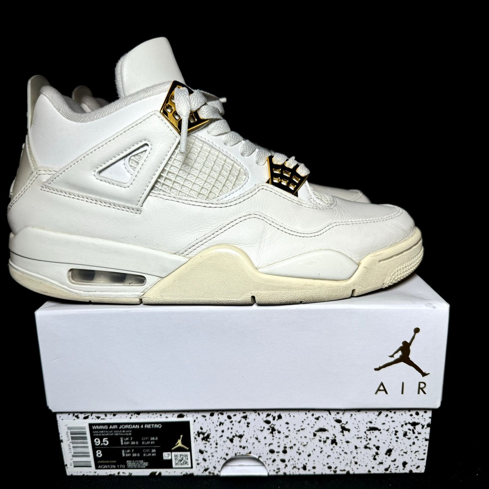 Jordan Brand × Nike Air Jordan 4 Retro Metallic Gold Women's Shoes - Size 9.5 Size US 9.5 / IT 39.5 - 1 Thumbnail