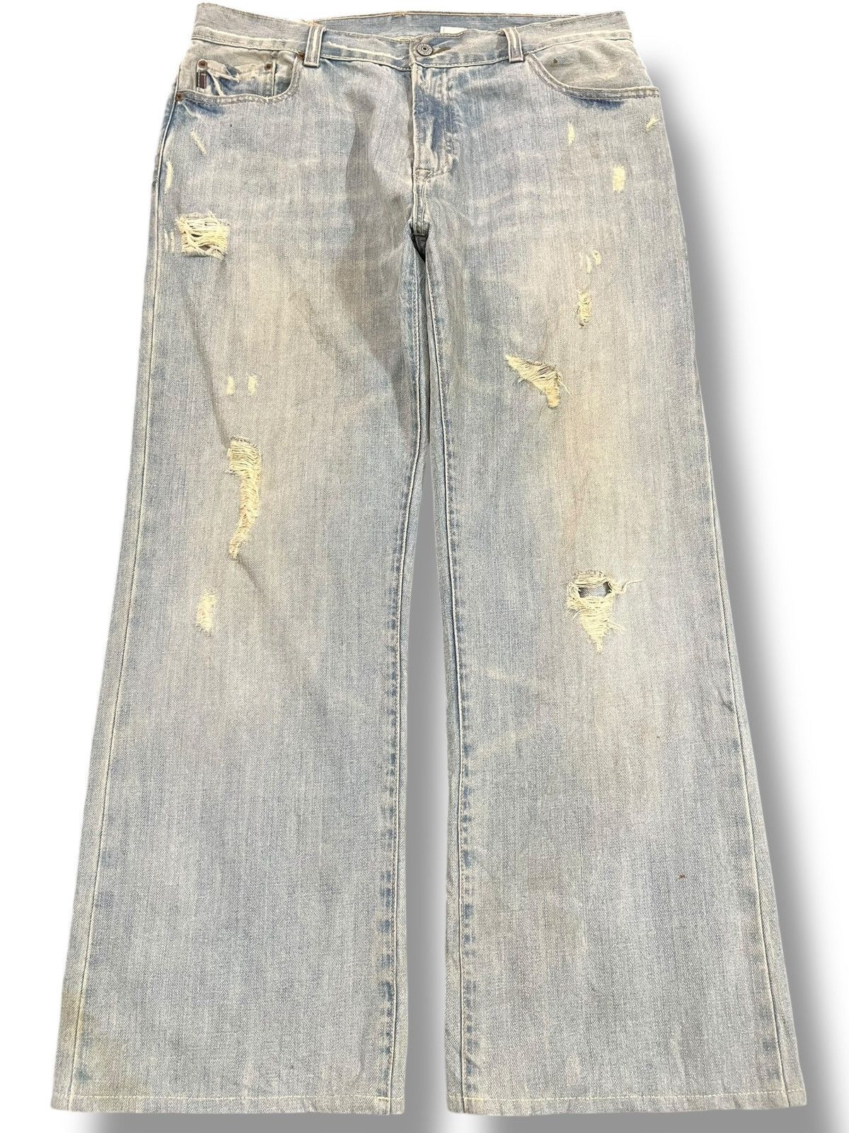 Abercrombie & Fitch × If Six Was Nine Vintage Abercrombie&Fitch Baggy Faded Grunge Distress Denim Size US 35 - 1 Thumbnail
