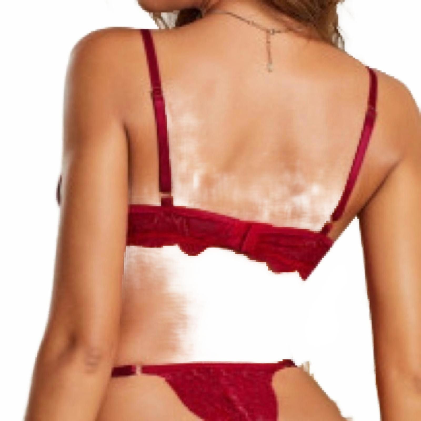 Designer Rose Bra And Thong Set NWT Size ONE SIZE - 4 Thumbnail