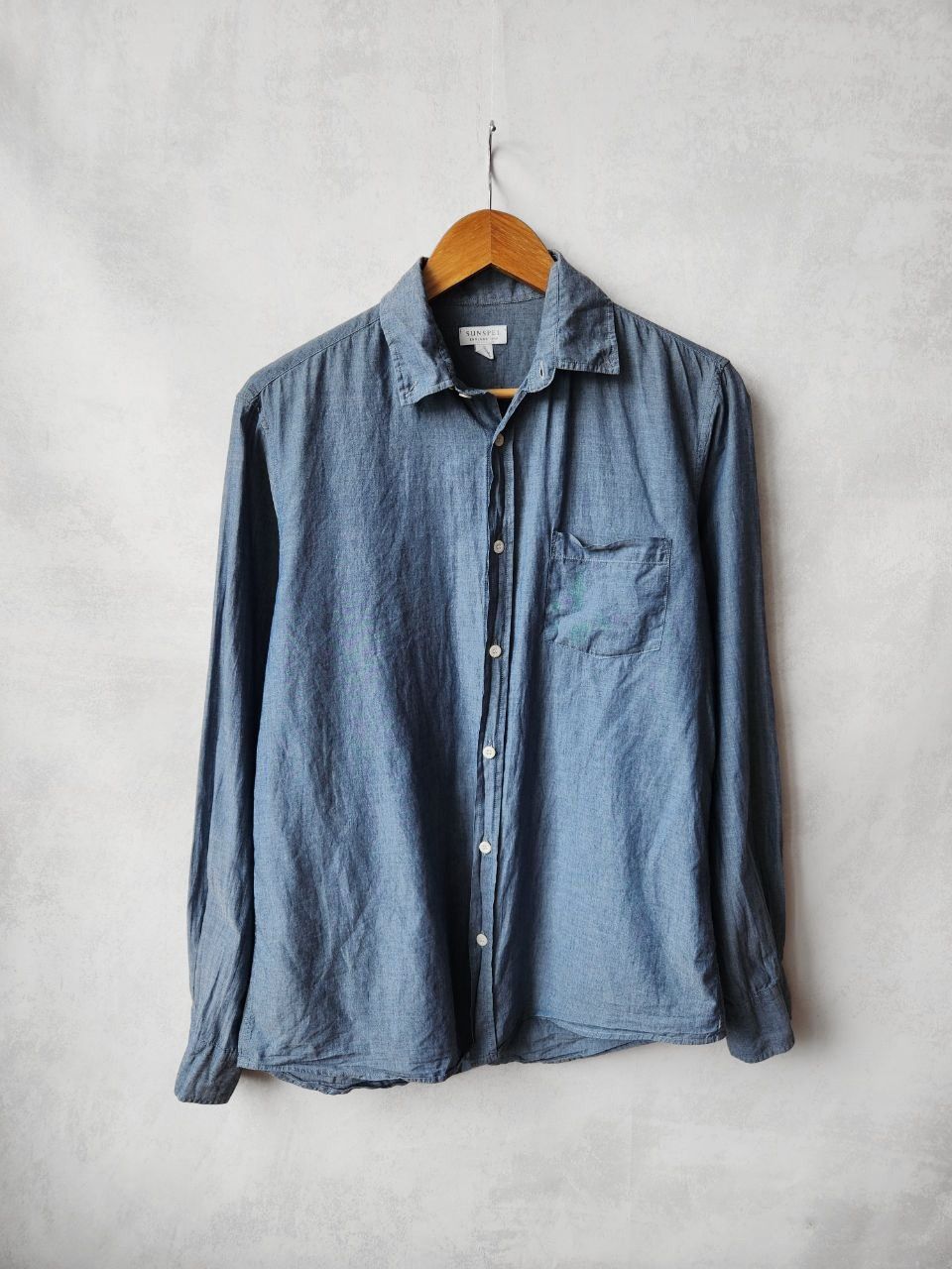 Sunspel Sunspel navy cotton button ups shirt size S Size US S / EU 44-46 / 1 - 1 Thumbnail