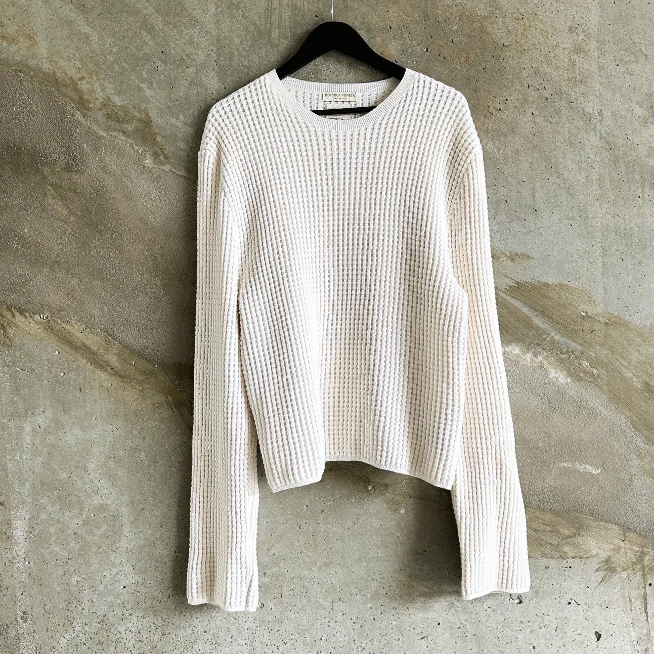 Bottega Veneta Waffle Knit Thermal Longsleeve Shirt Size US L / EU 52-54 / 3 - 2 Thumbnail