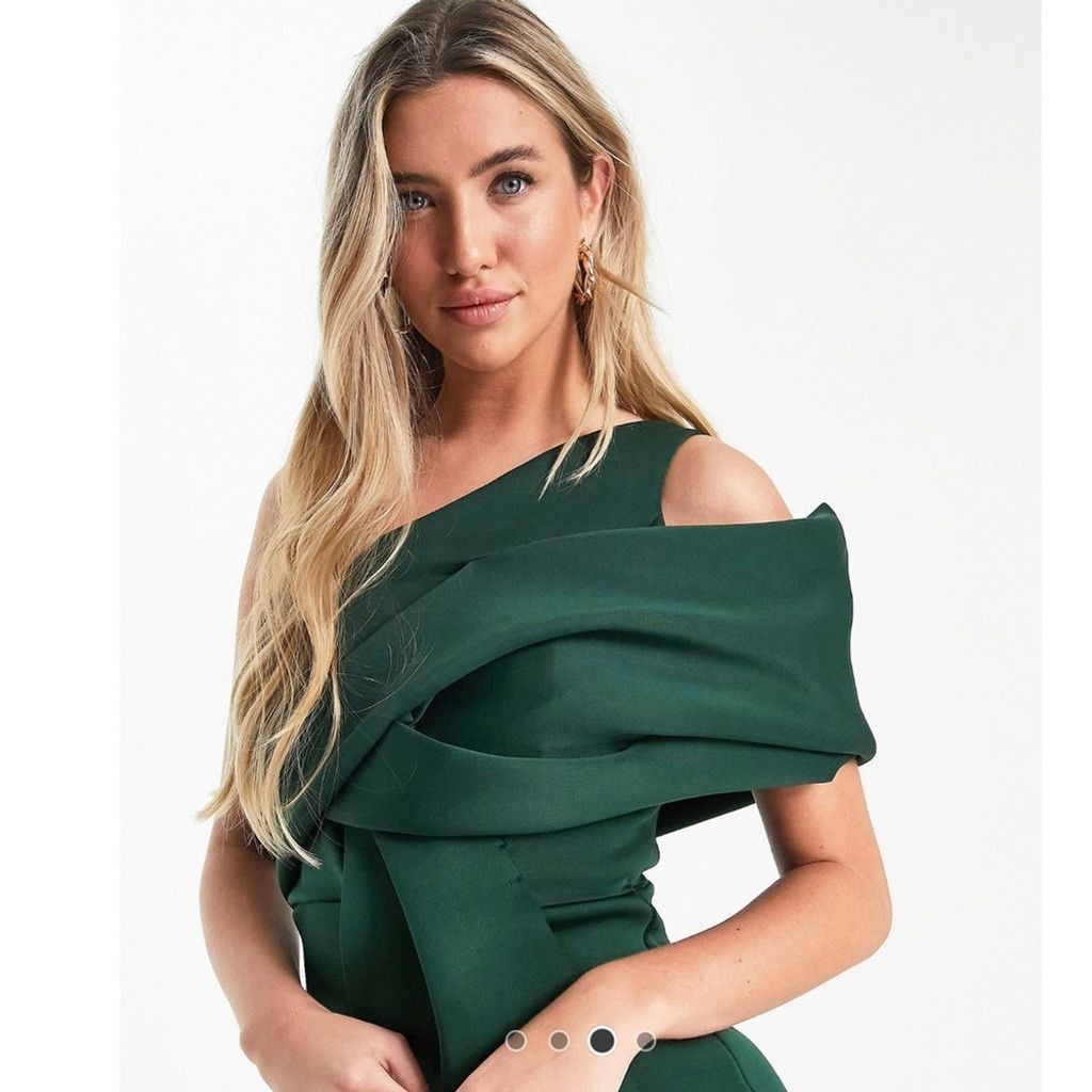 Asos ASOS DESIGN midi pencil dress in forest green Size XL / US 12-14 / IT 48-50 - 4 Thumbnail