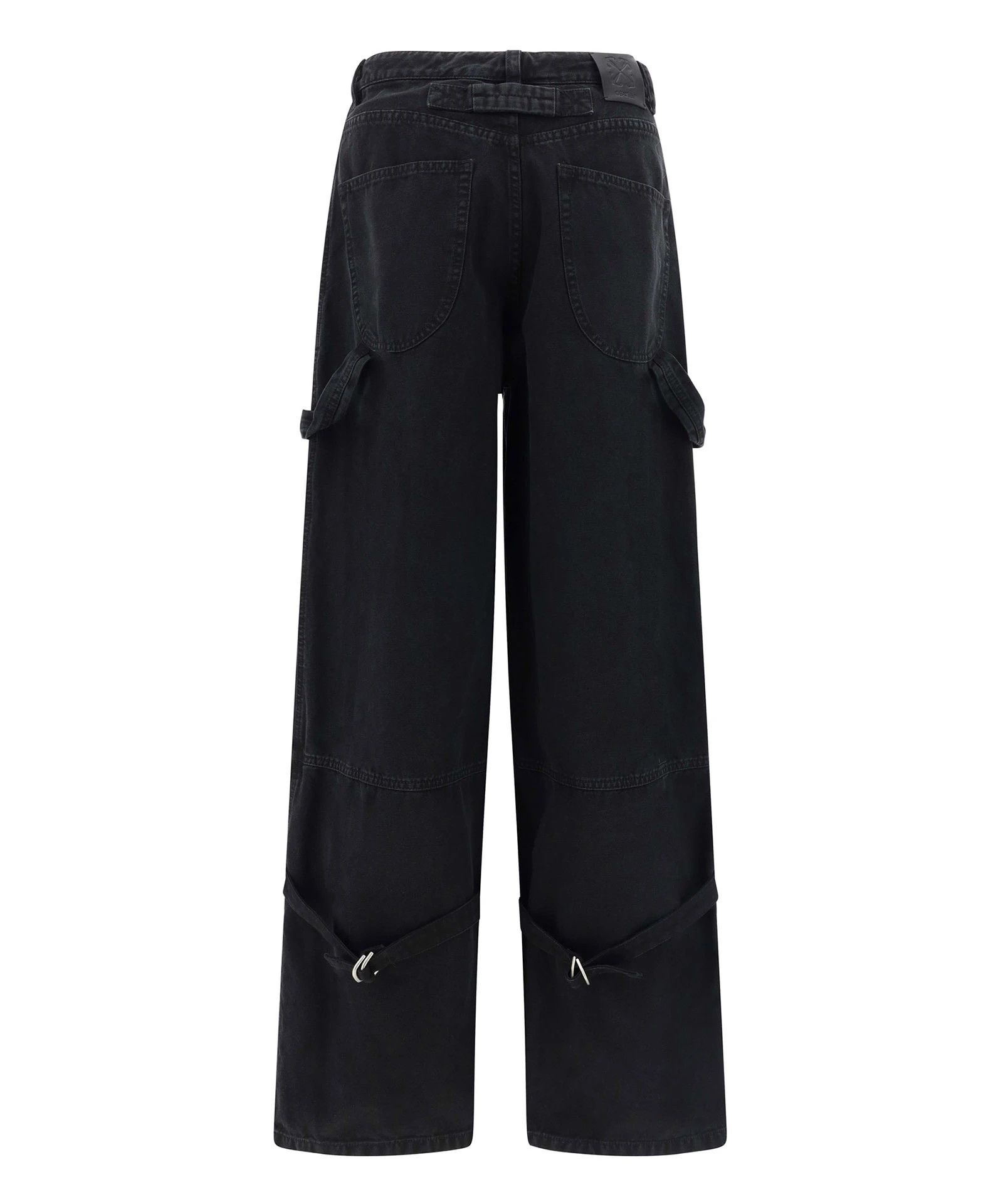 Off-White o1s22i1n1124 Carpenter Canvas Pant in Noir Size US 34 / EU 50 - 2 Thumbnail