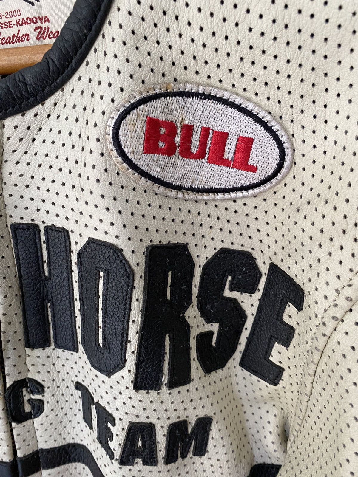 Kadoya 1990s Kadoya K’s Leather Black Horse Racing Jacket Size US M / EU 48-50 / 2 - 7 Thumbnail