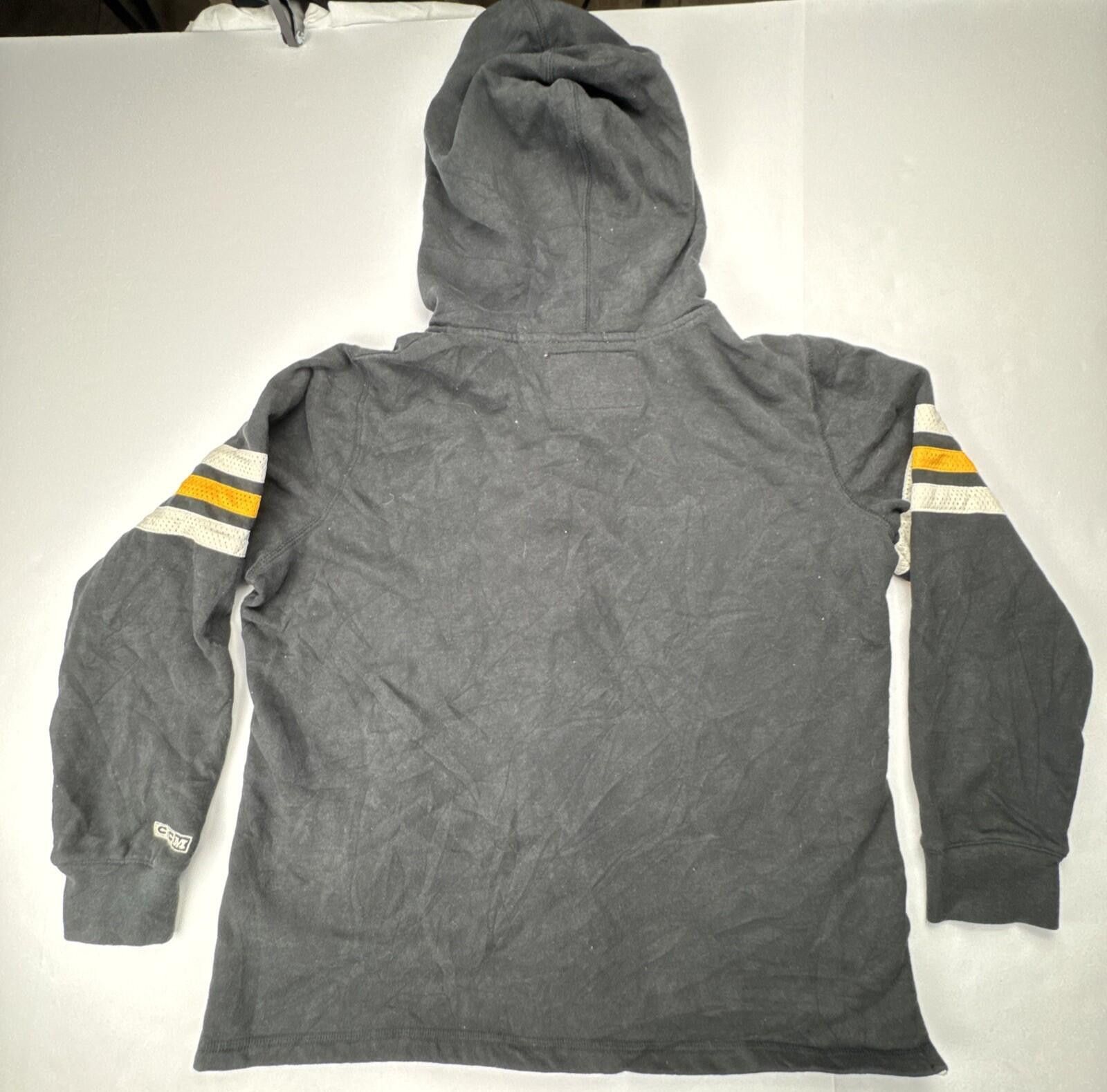 Ccm CCM Boston Bruins Hockey Full Zip Hoodie Large Black Gold Size L / US 10 / IT 46 - 2 Thumbnail