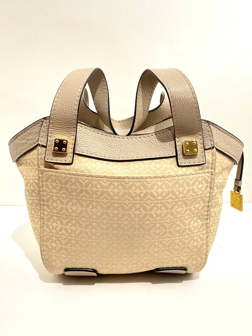 Loewe Loewe Anagram Logo Kite Leather Cloth Shoulder Hand Tote Bag Size ONE SIZE - 3 Thumbnail