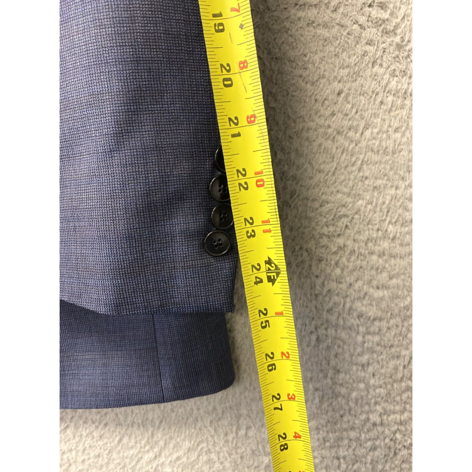 Hugo Boss VINTAGE HUGO BOSS Blazer Men Wool Blue 46R Slim Formal Business Casual Size 46R - 6 Thumbnail