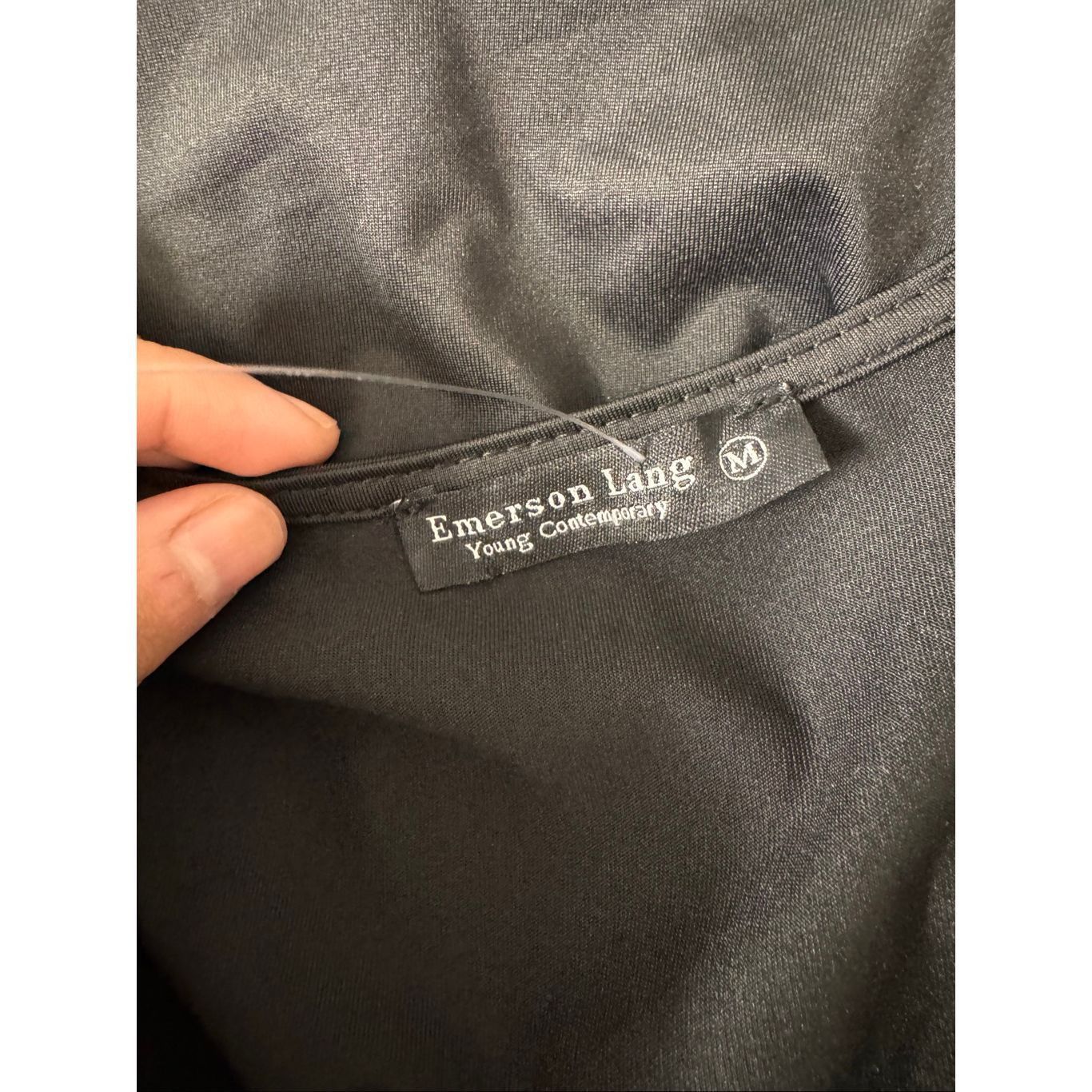 Emerson Fry Emerson Lang Black Sleeveless Blouse | Elegant Stretch Top w Size M / US 6-8 / IT 42-44 - 3 Thumbnail