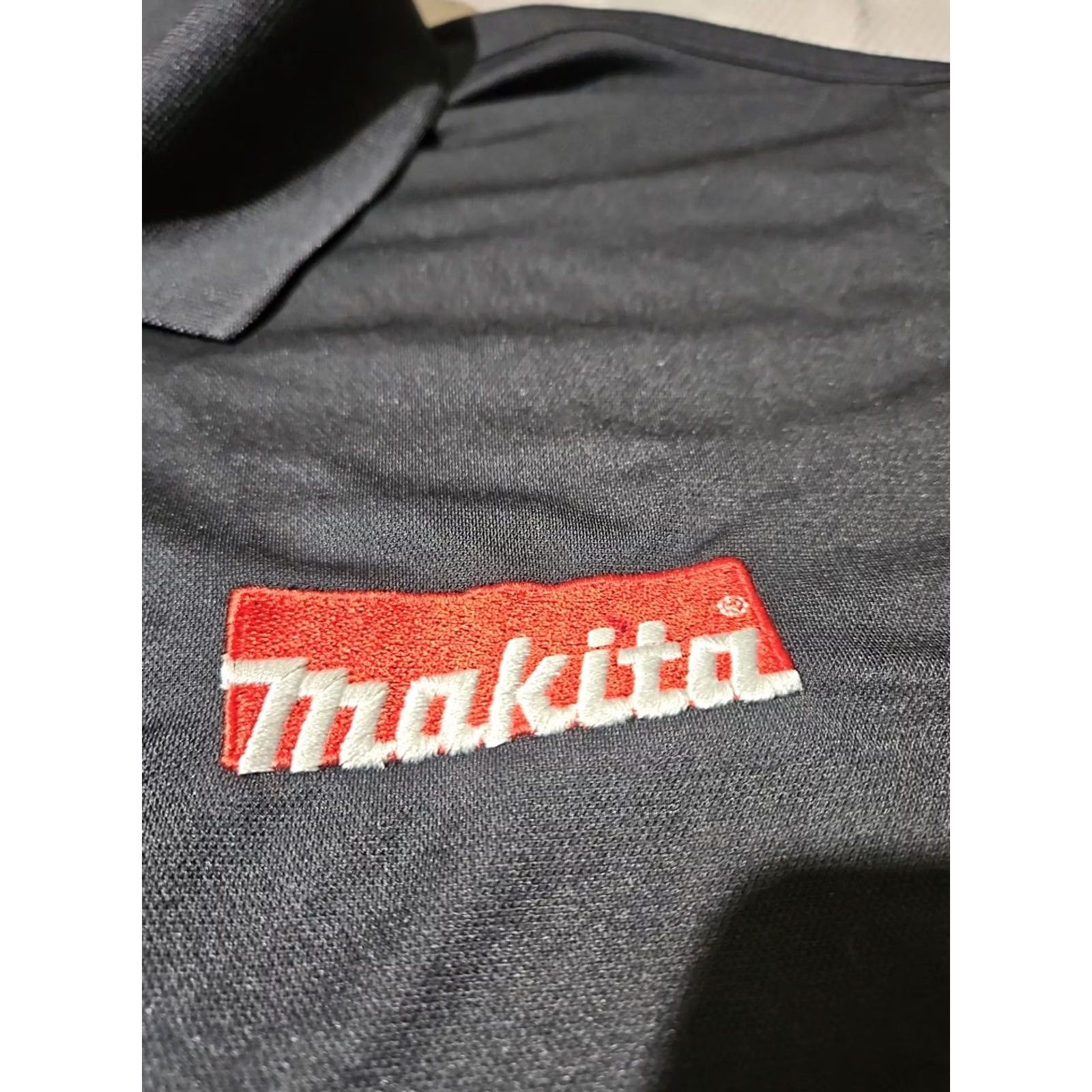 Vintage Makita Tools Shirt Mens 4XL XXXXL Polo Button Embroidered Sport Tek Logo Gray 100% Polyester Big & Tall Logo Polo Shirt Mens XXL? (No) Size US XXL / EU 58 / 5 - 6 Thumbnail