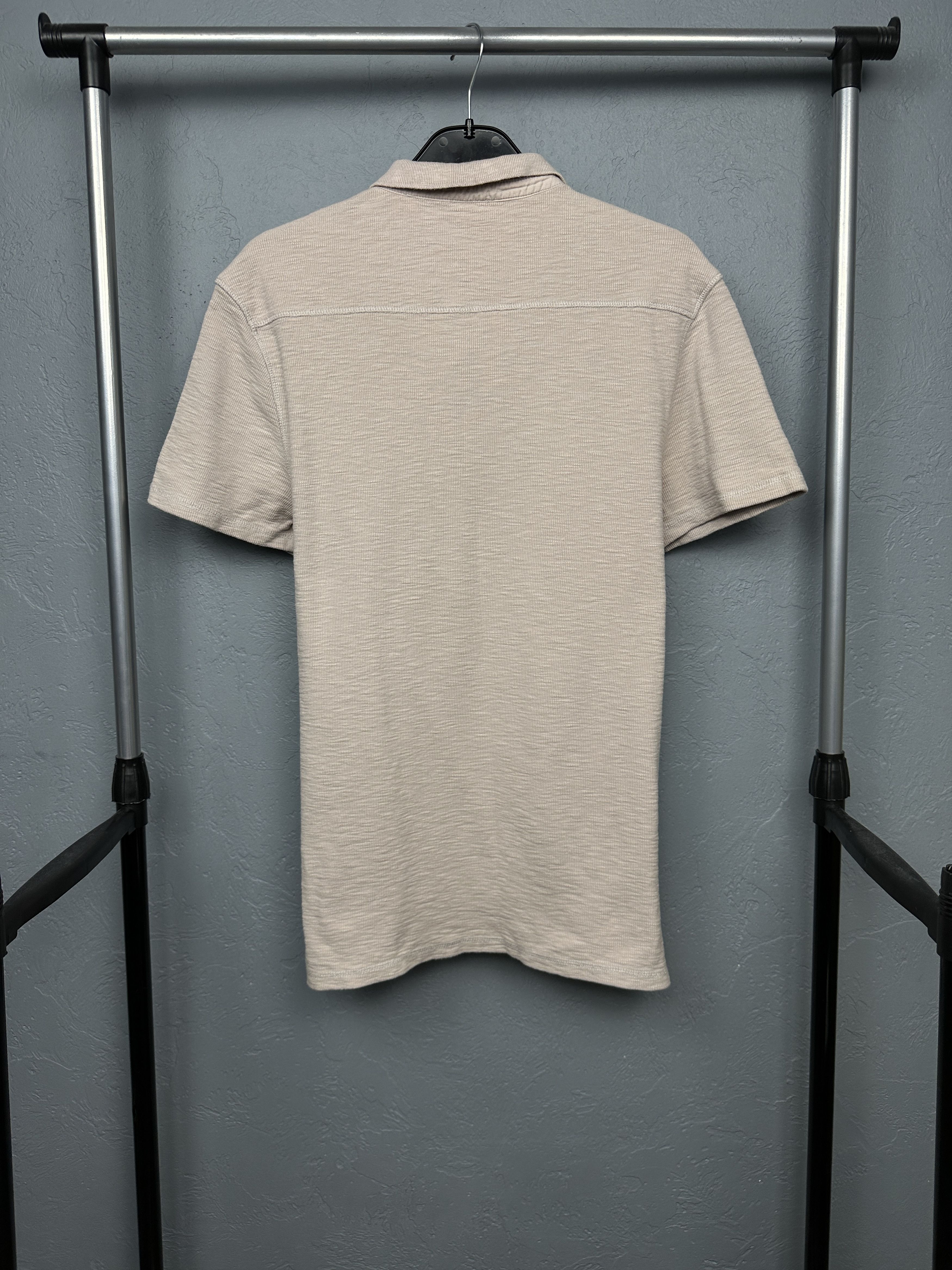 Allsaints AllSaints Mens Ribbed Polo Shirt Size US M / EU 48-50 / 2 - 6 Thumbnail
