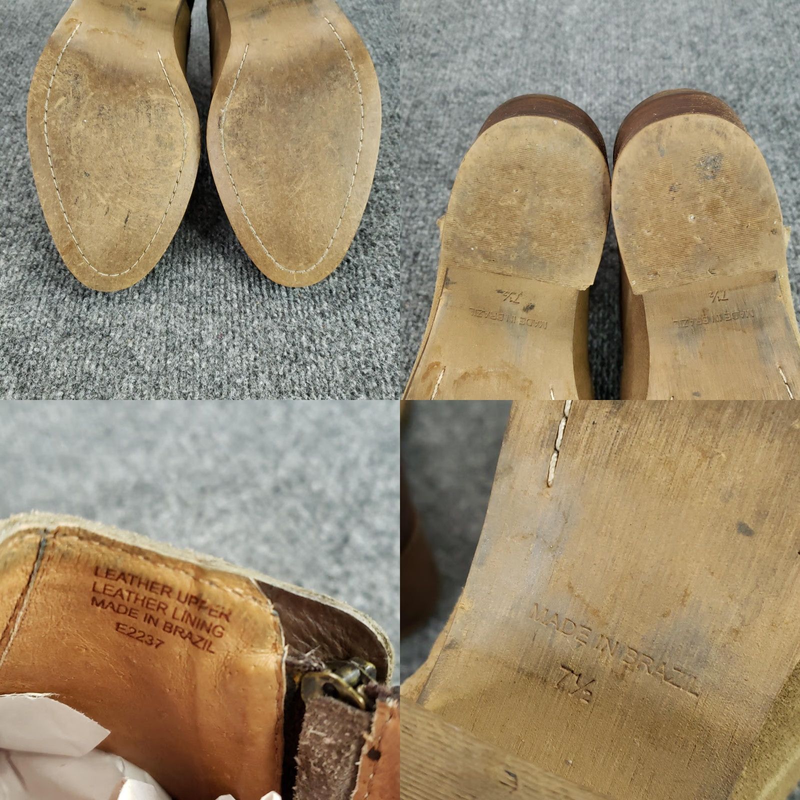 Madewell Madewell Boots Womens 7.5 Tan Brown Suede Leather Ankle Booties Block Heel Size US 7.5 / IT 37.5 - 8 Thumbnail