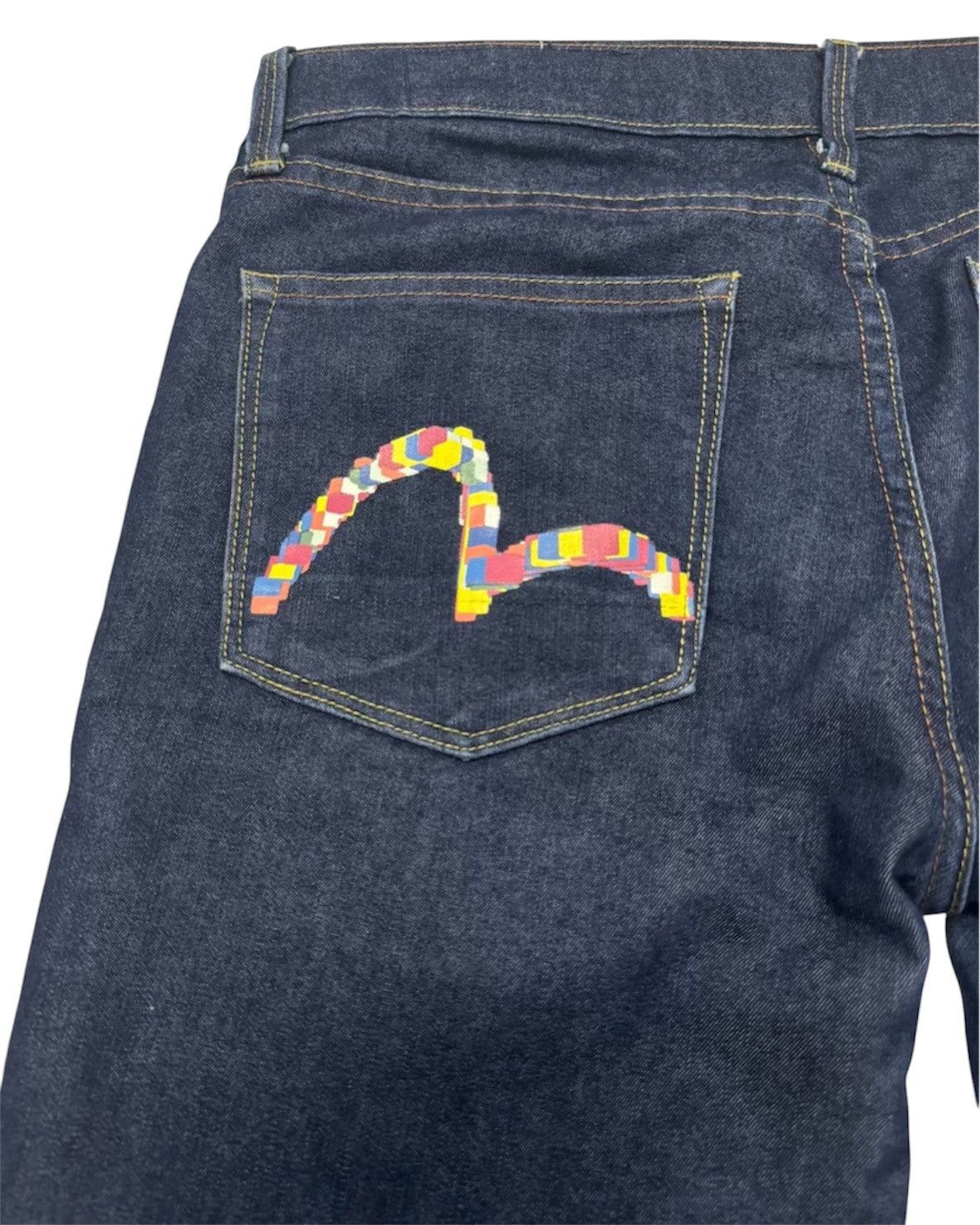 Evisu (29) EVISU Mini Logo Colorful Selvedge Denim Jeans Size US 29 - 3 Thumbnail