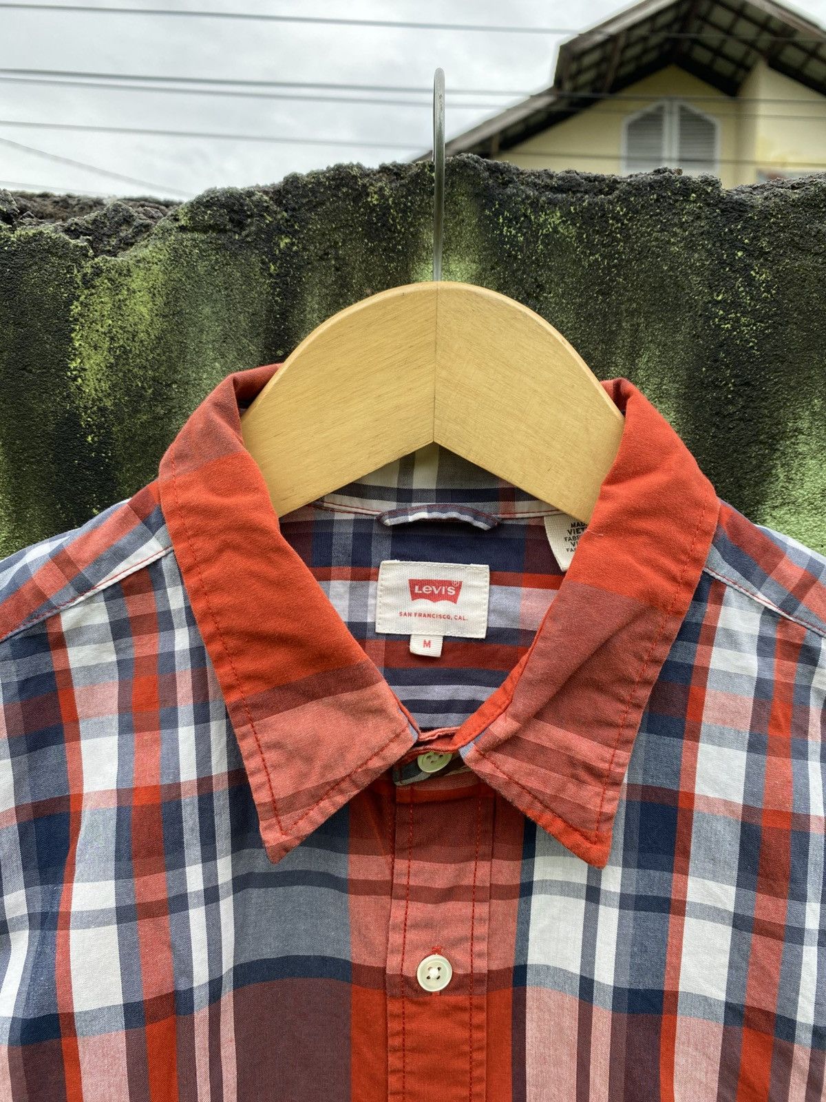 Levi's Levi’s Red Navy Plaid Short Sleeve Shirt Classic Summer Look Size US M / EU 48-50 / 2 - 2 Thumbnail