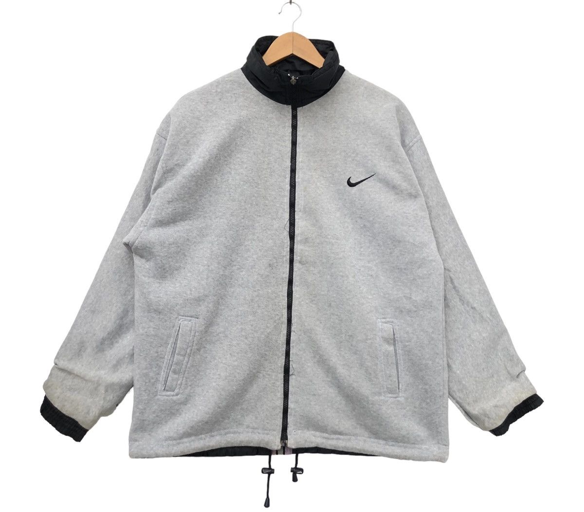 Japanese Brand Vintage 90s Nike Air Swoosh Reversible Jacket | L | Swag Size US L / EU 52-54 / 3 - 13 Thumbnail