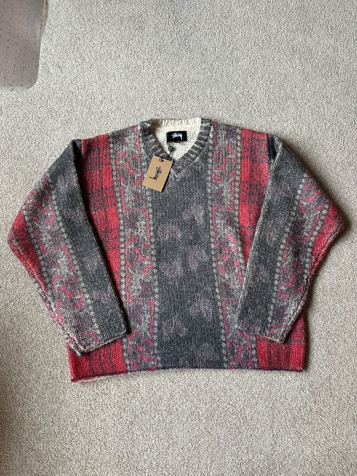 希少】stussy stock sweater トップス