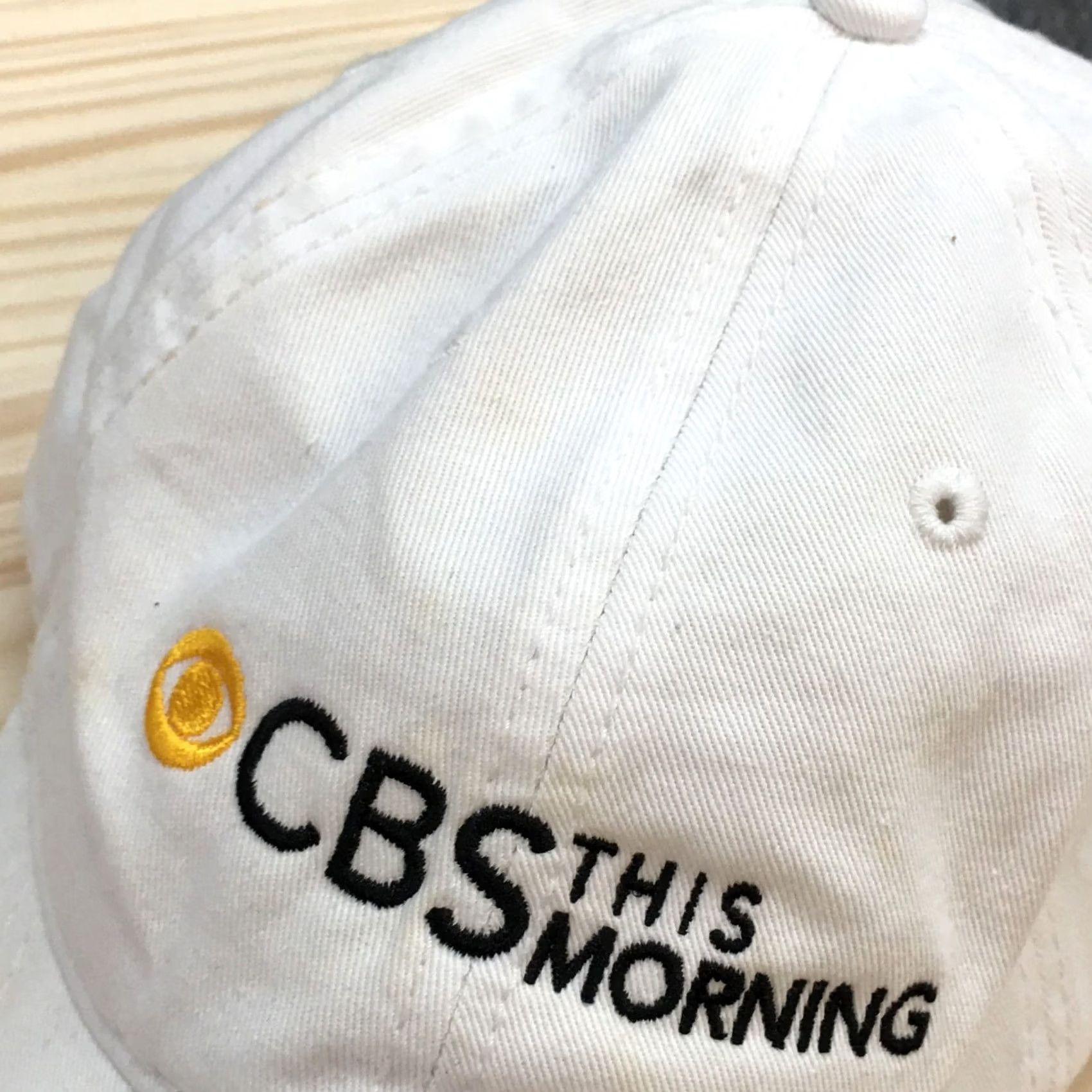Logo 7 CBS This Morning Cap America Baseball Hat White One Size Embroidered Logo Mens Size ONE SIZE - 2 Thumbnail