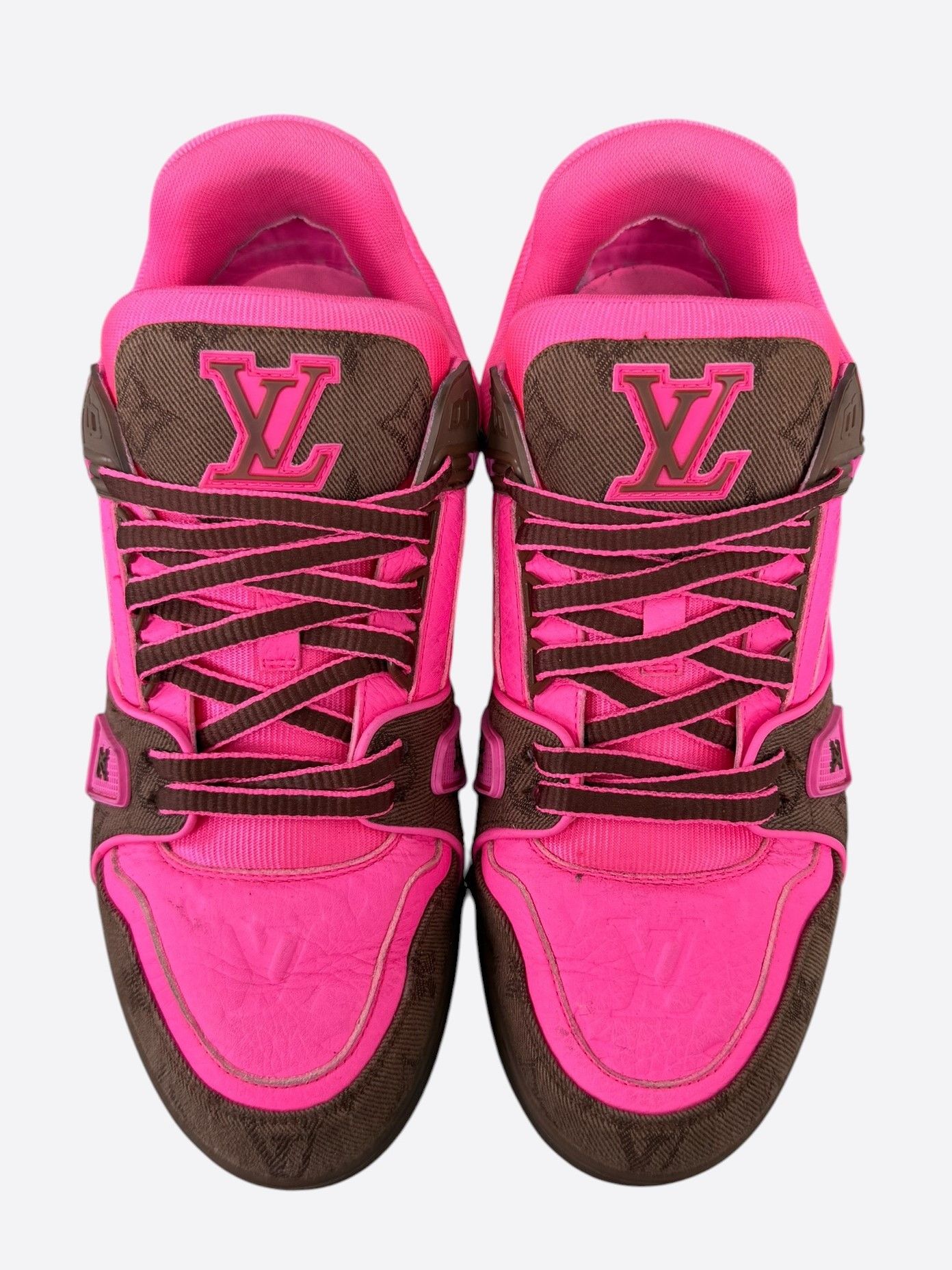 Louis Vuitton Louis Vuitton Brown & Pink Monogram Trainers Size US 8.5 / EU 41-42 - 2 Thumbnail