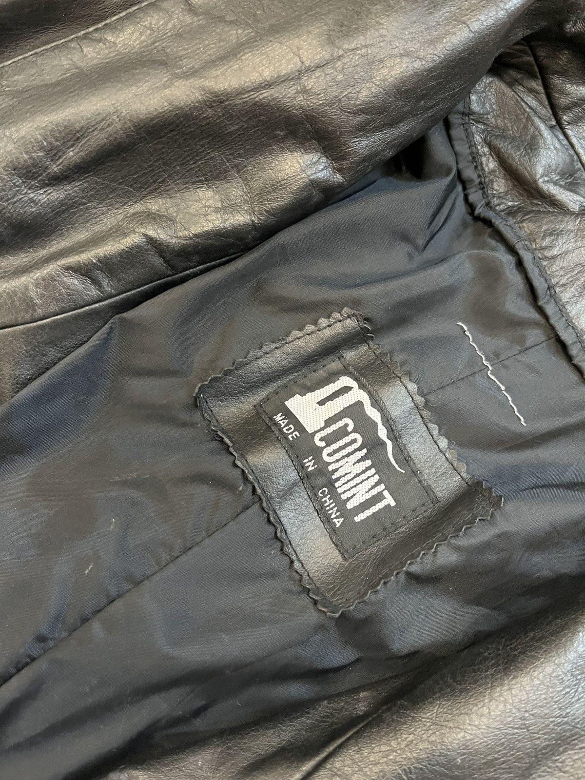 Vintage Vintage Comint Leather Coat Jacket Black minimalistic retro Size US XL / EU 56 / 4 - 20 Thumbnail