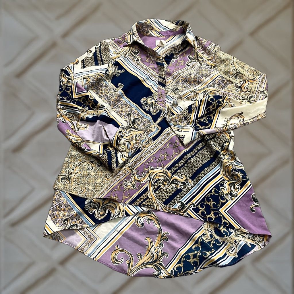 Vintage Chico's Blouse Shirt Womens Chico's Size XS US Small Floral Purple Collar Size XS / US 0-2 / IT 36-38 - 1 Thumbnail