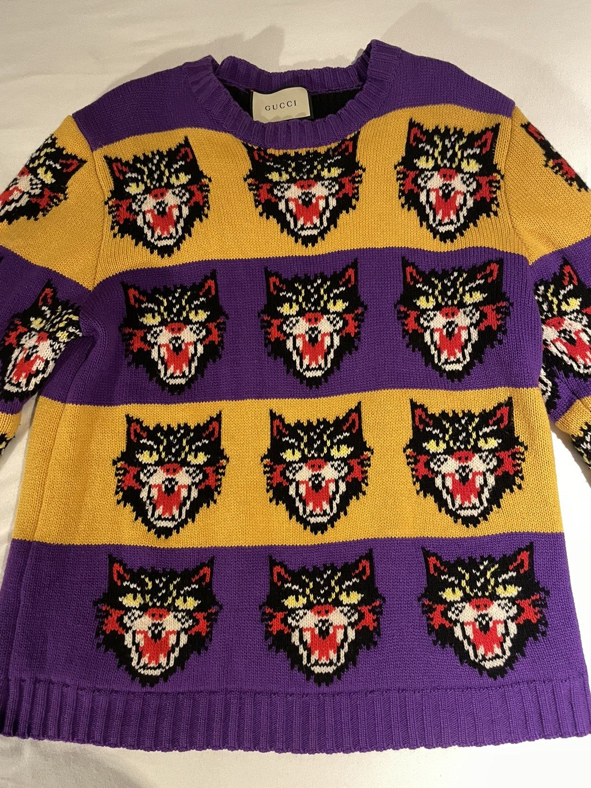 Gucci angry cat sweater sale