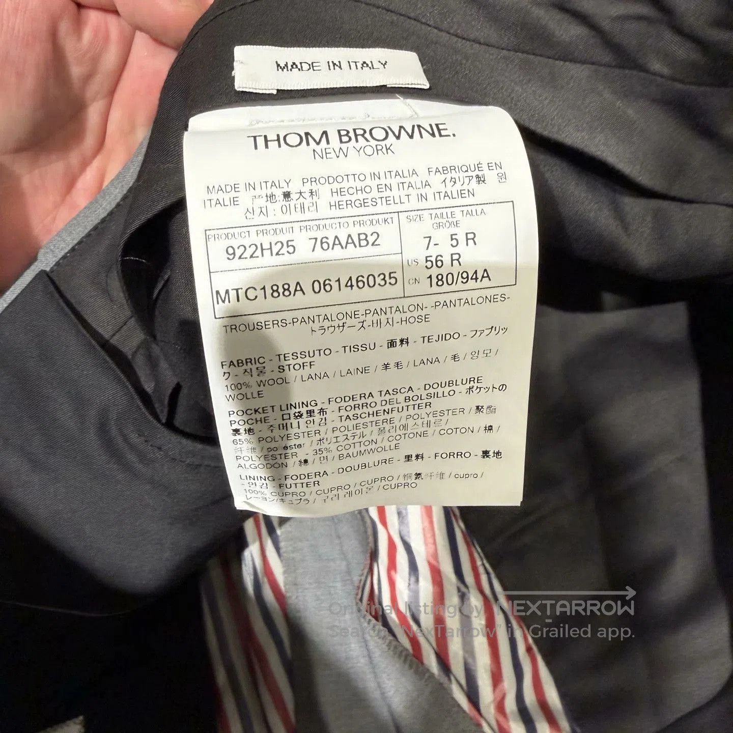 Thom Browne Thom Browne Classic Four-Bar Trousers. Size US 36 / EU 52 - 5 Thumbnail