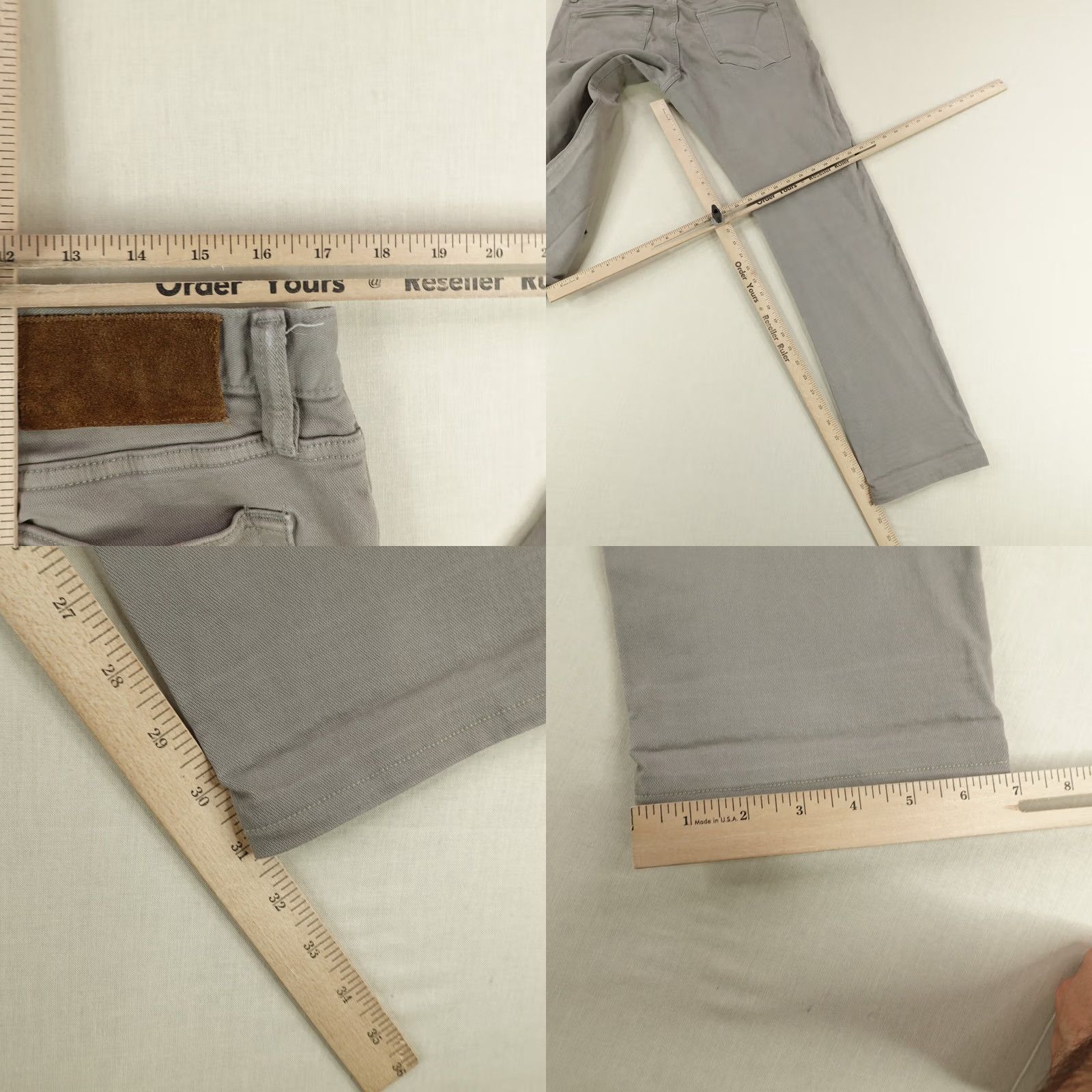Todd Snyder Todd Snyder Jeans Mens 34x34 Gray Denim Slim Fit Straight Leg Flex Stretch Pants Jeans Size US 34 / EU 50 - 8 Thumbnail