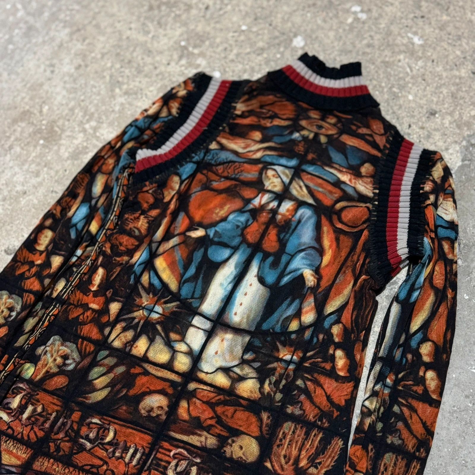 Jean Paul Gaultier F/W 1998 Jean Paul Gaultier cathedral Virgin Mary mesh top Size US S / EU 44-46 / 1 - 2 Thumbnail