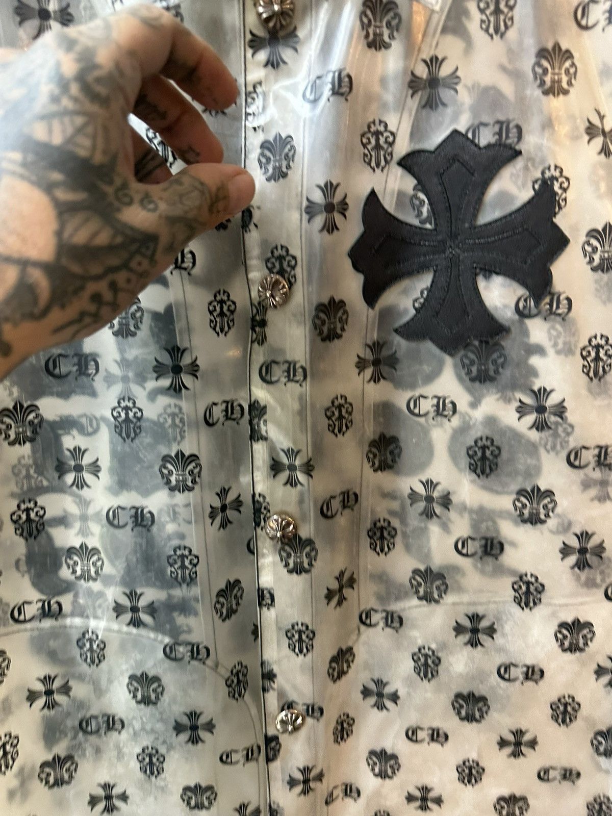 Chrome Hearts CHROME HEARTS RARE!! CLEAR SEE THROUGH COACHES JACKET M L Size US M / EU 48-50 / 2 - 8 Thumbnail