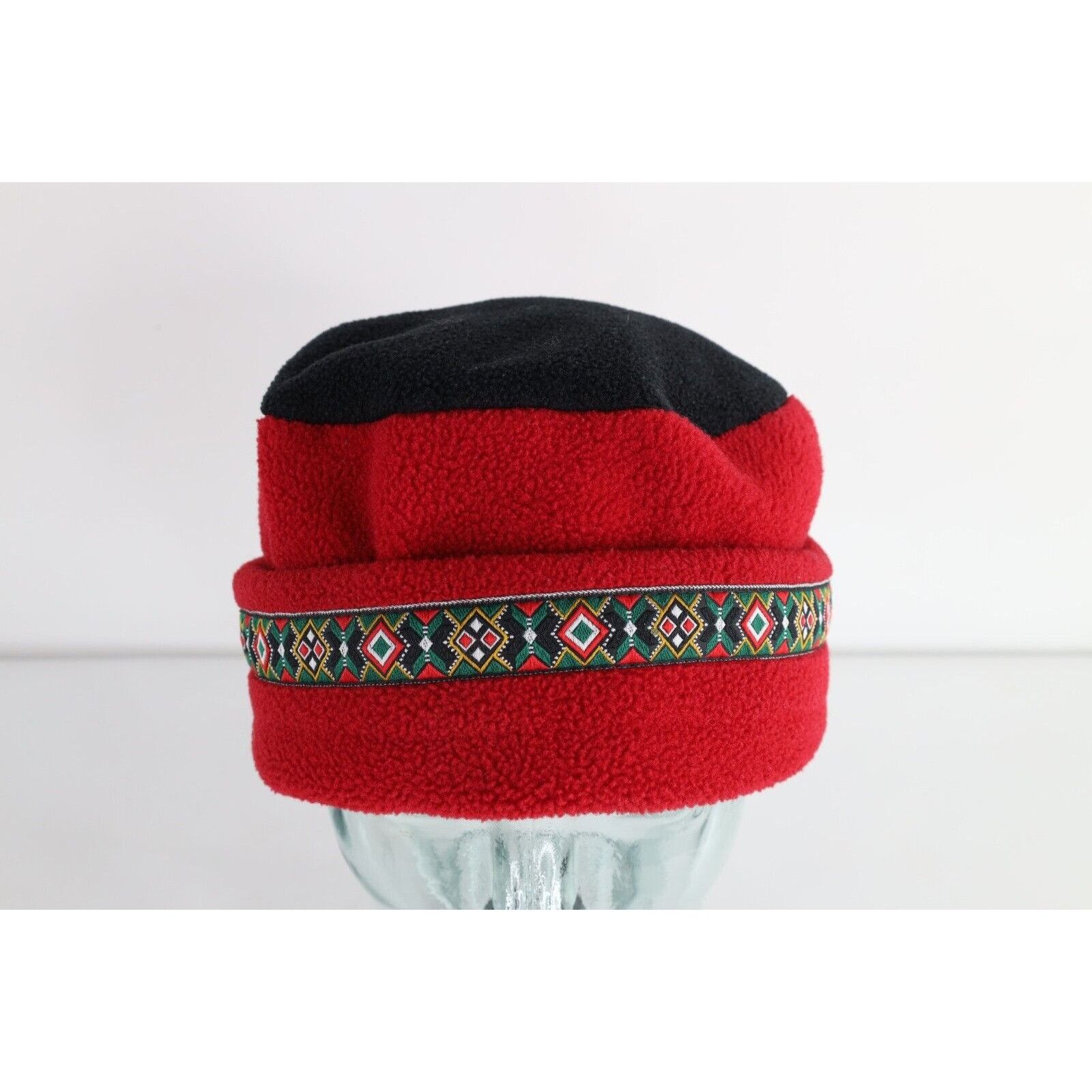 L.L. Bean × Vintage Vintage 90s LL Bean Fair Isle Fleece Cuffed Winter Hat Size ONE SIZE - 1 Thumbnail