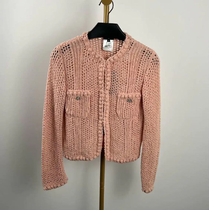 Chanel Chanel Pink Wool Jacket for Women 0089 Size XS / US 0-2 / IT 36-38 - 1 Thumbnail