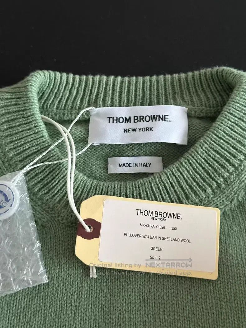 Thom Browne Thom Browne Green wool sweater Size US M / EU 48-50 / 2 - 3 Thumbnail