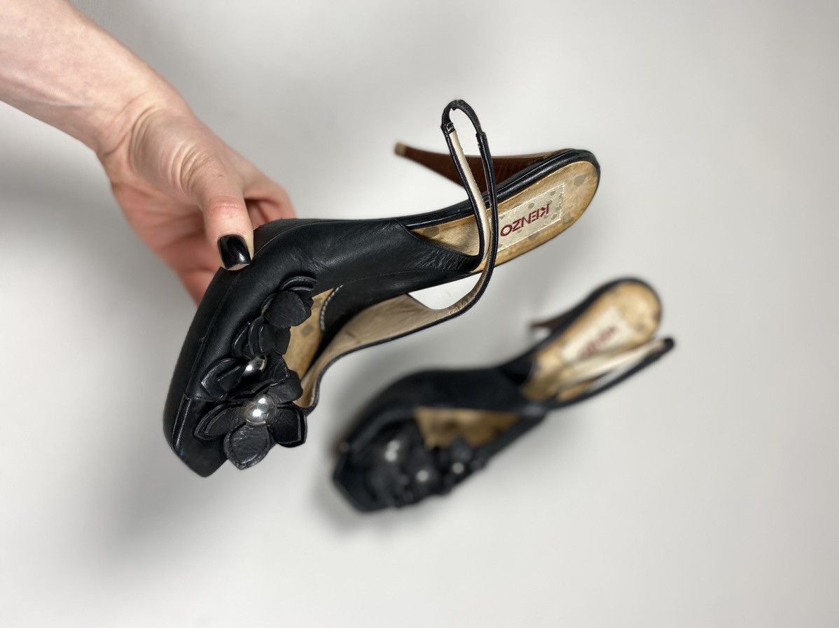 Kenzo × Vintage Kenzo vintage ladies leather heels size 39 Size US 8.5 / IT 38.5 - 19 Thumbnail