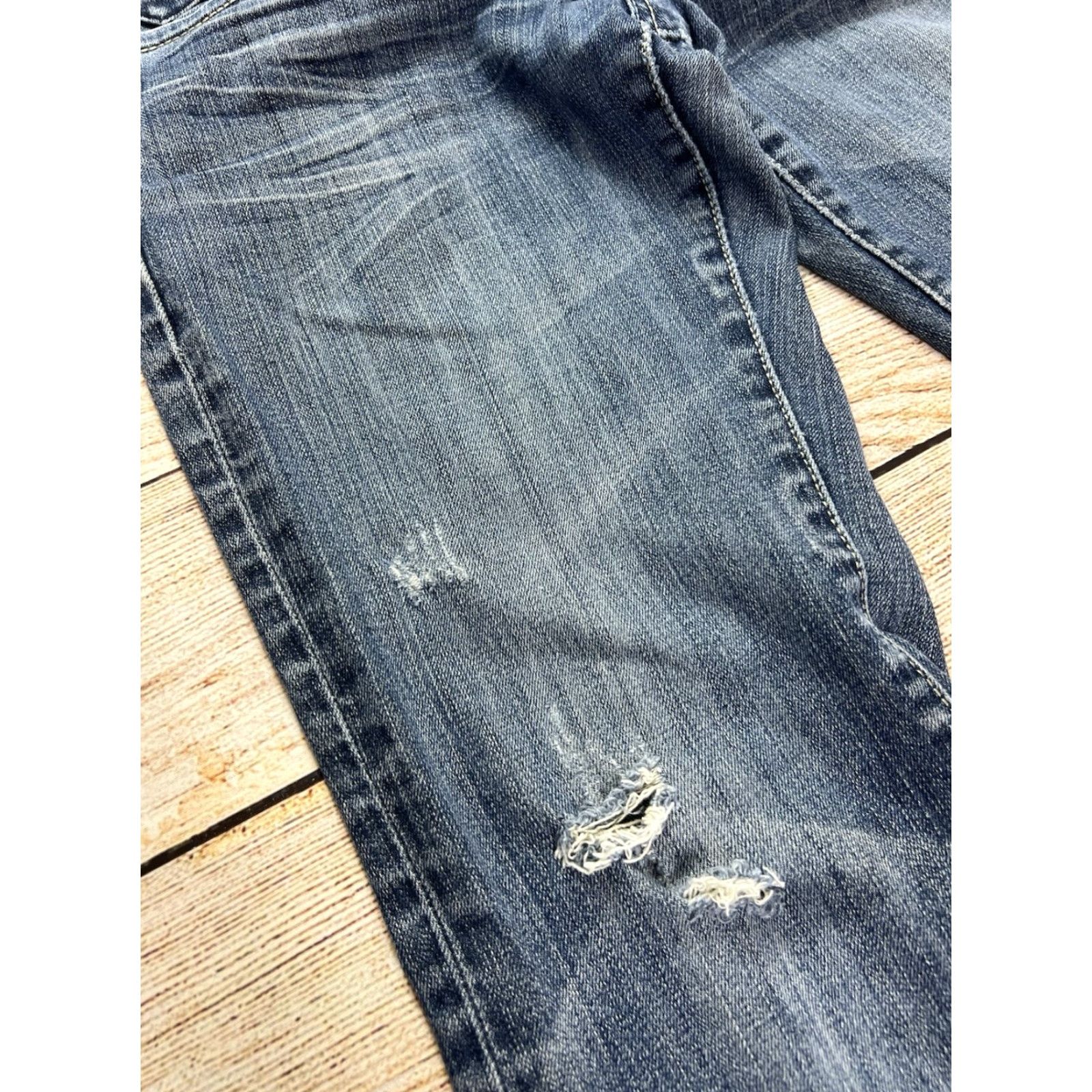 Vintage Cowgirl Tuff Jeans Women Denim Blue 27x35 Bootcut Pockets Embroidered Logo Light Wash Regular 27 Inclusive Size 27" / US 4 / IT 40 - 3 Thumbnail