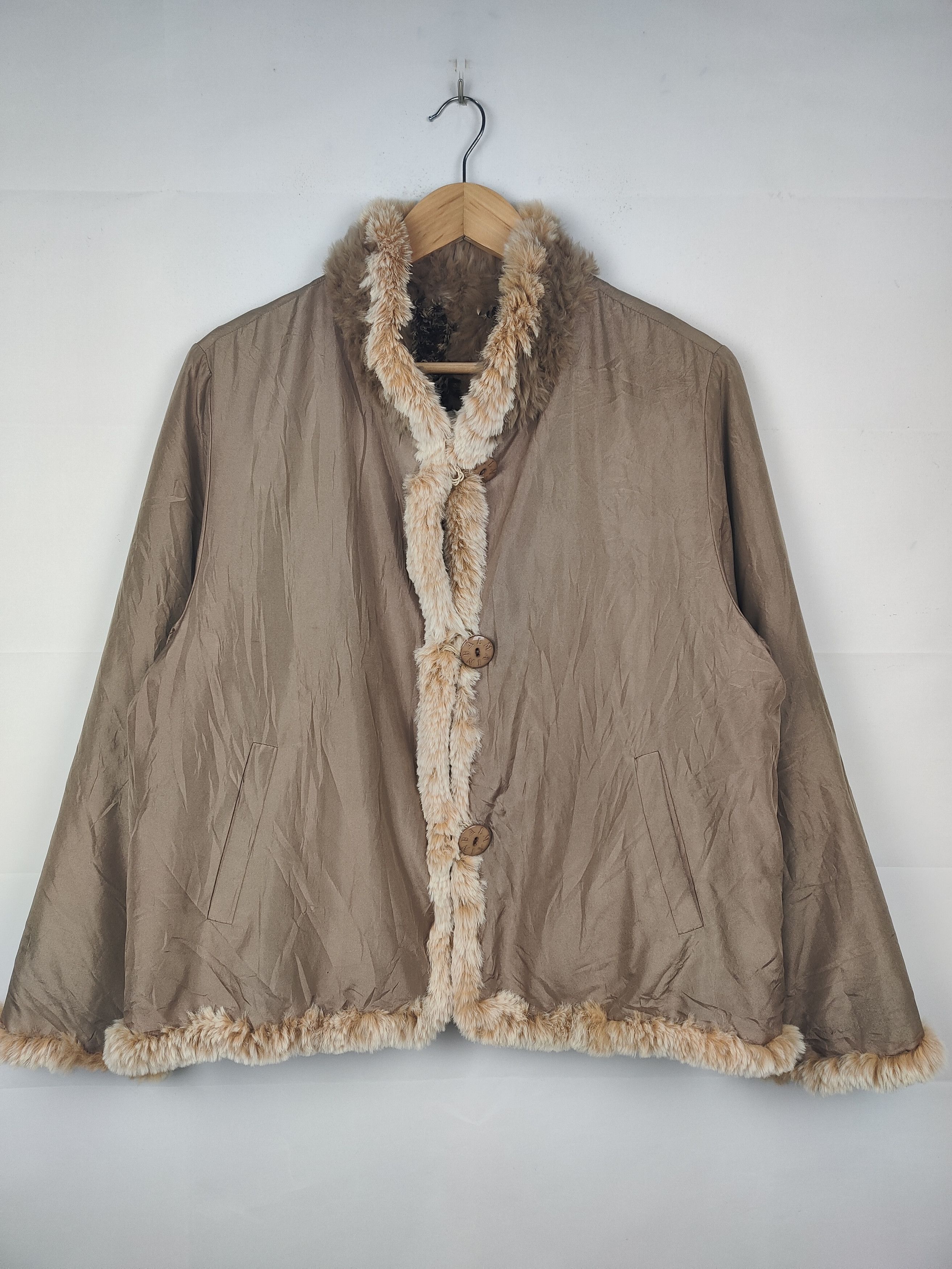 Balmain Balmain Paris brown striped Rabbit fur jacket Size M / US 6-8 / IT 42-44 - 6 Thumbnail
