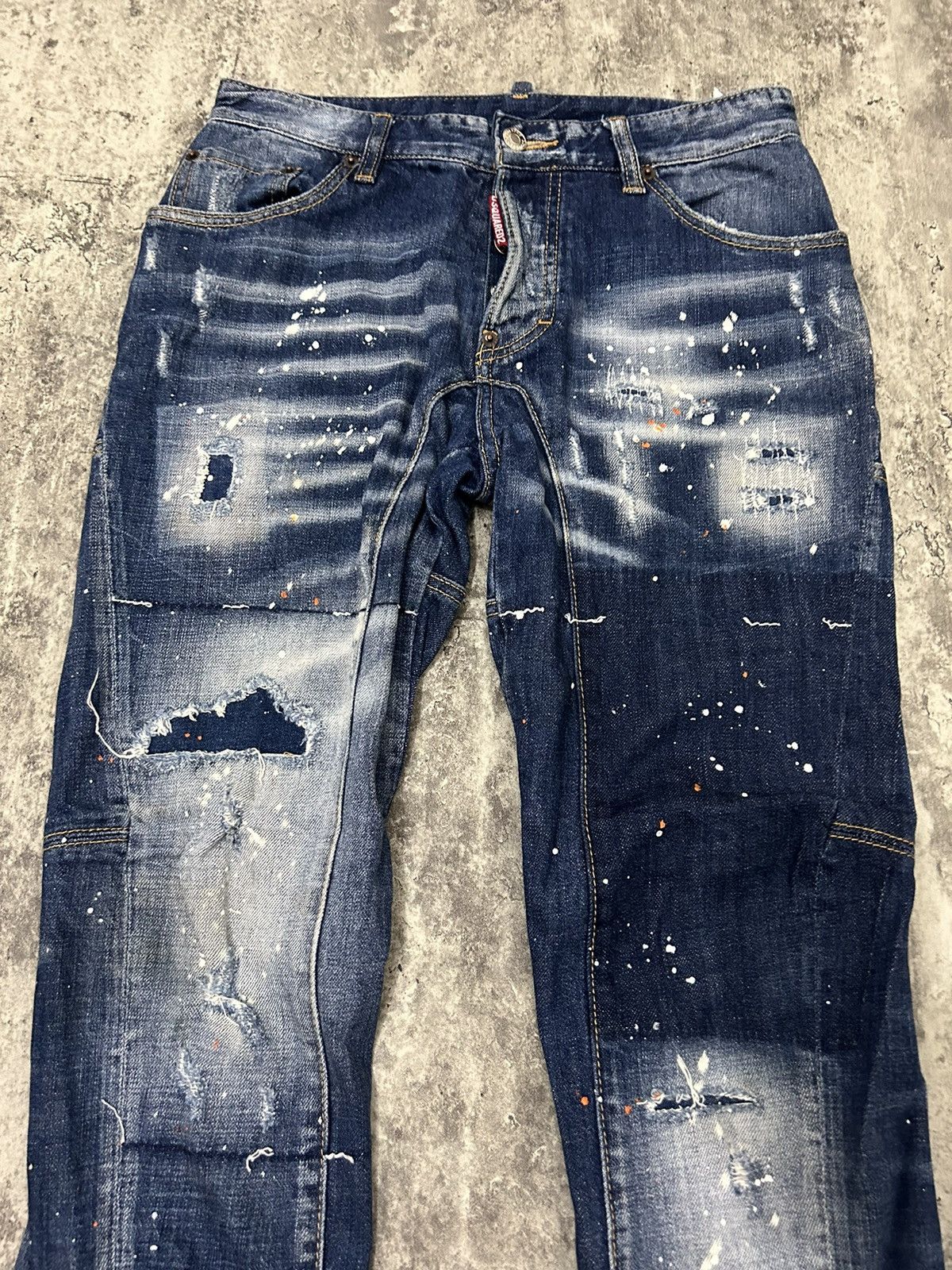 Designer × Dsquared2 Ds Quared 2 Paint Acid Wash Distressed Jeans Size US 29 - 6 Thumbnail