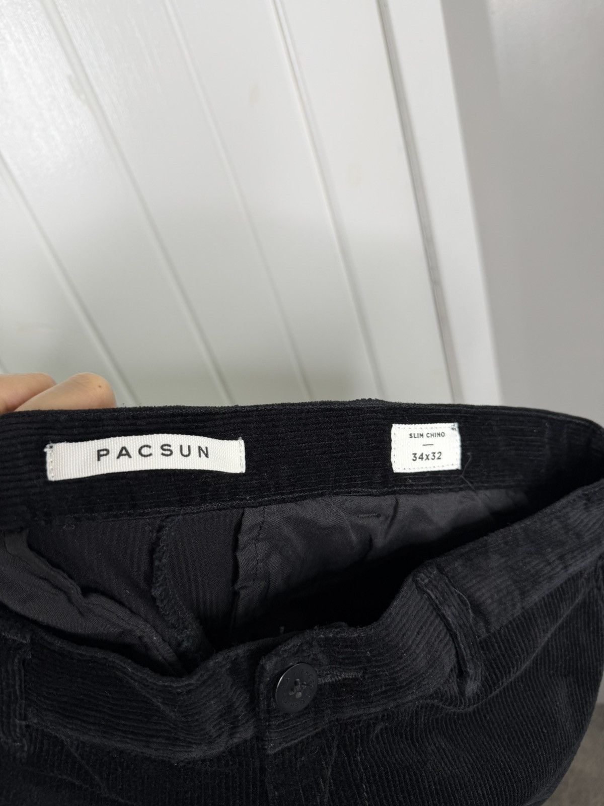 Pacsun Pacsun Pants Mens 34x32 Black Corduroy Slim Chino Size US 34 / EU 50 - 4 Thumbnail